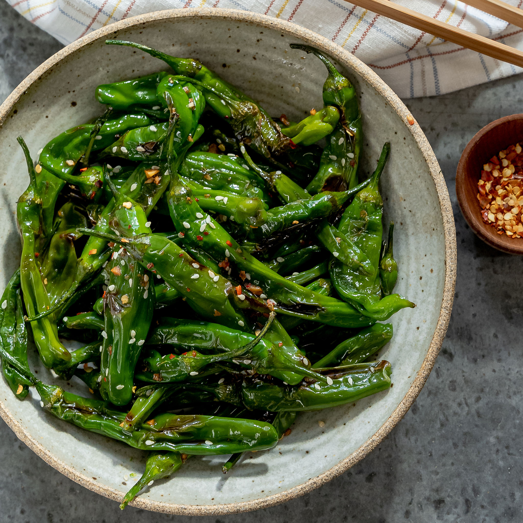 Joanna Gaines' Cast Iron Grilled Shishito Peppers