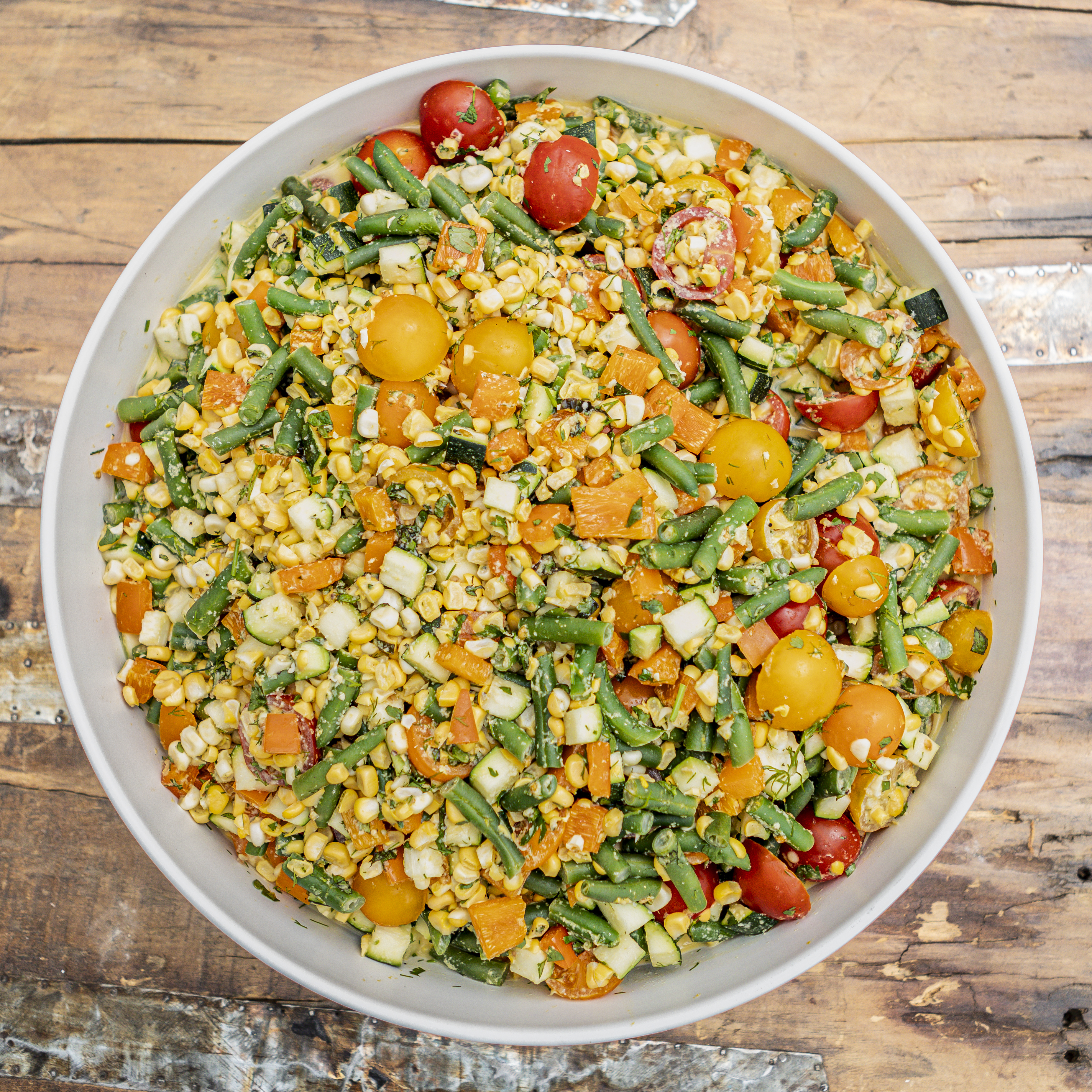 Annie Starke's Summer Medley Salad with Fresh Corn Dressing