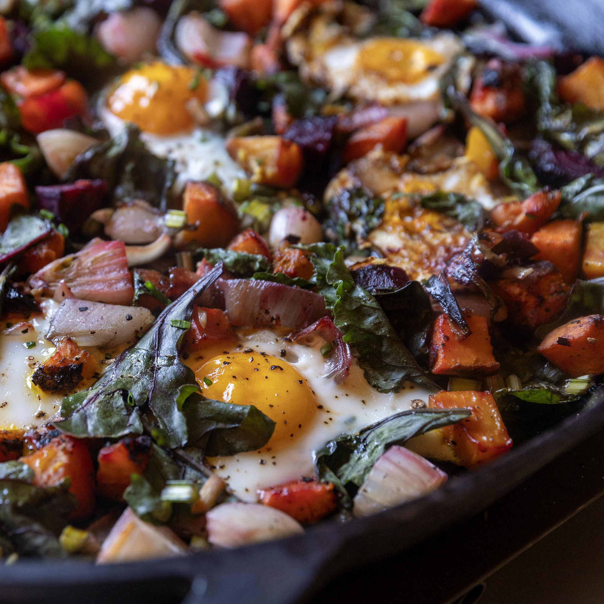 Eduardo Garcia's Roasted Beet and Sweet Potato Hash