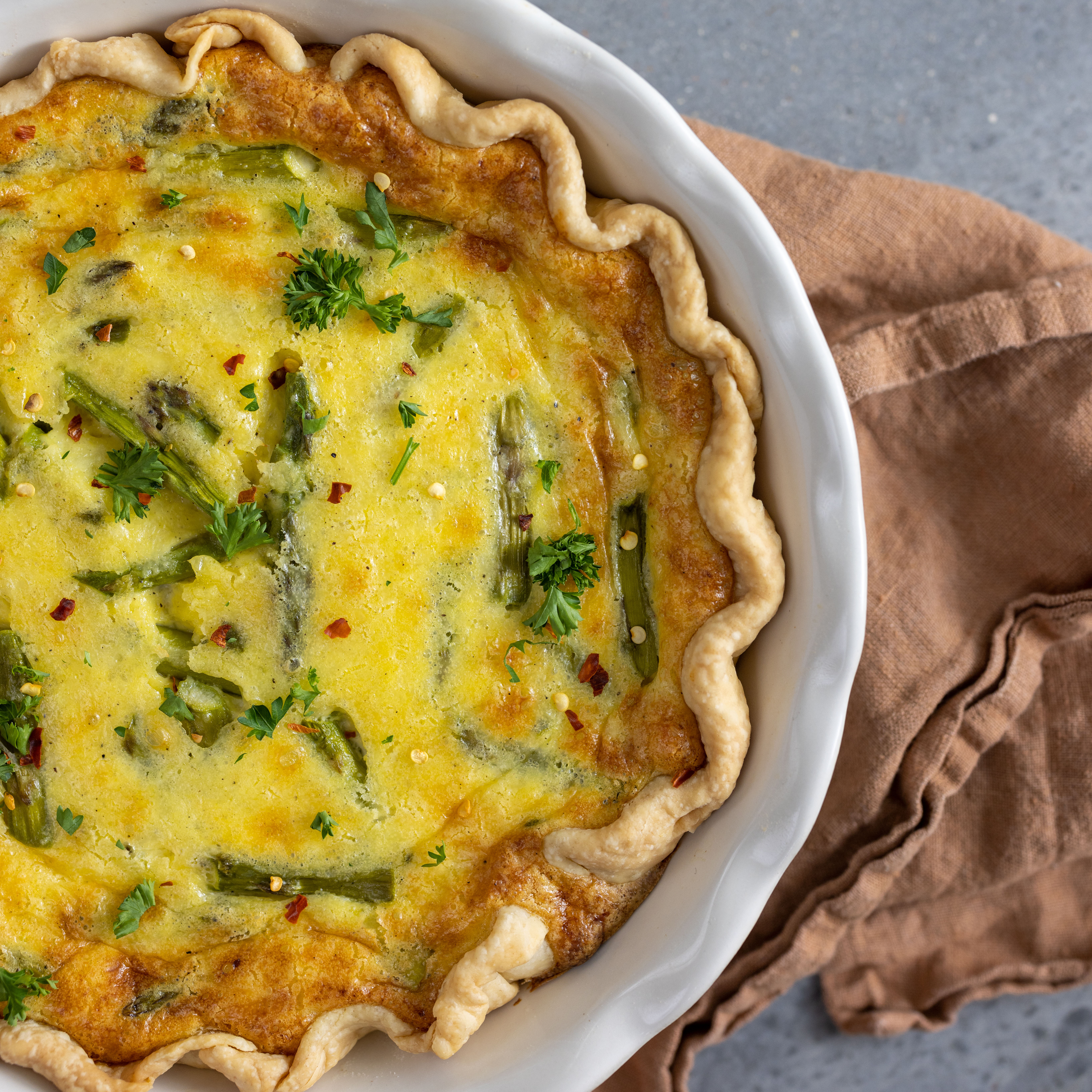 Asparagus Fontina Quiche