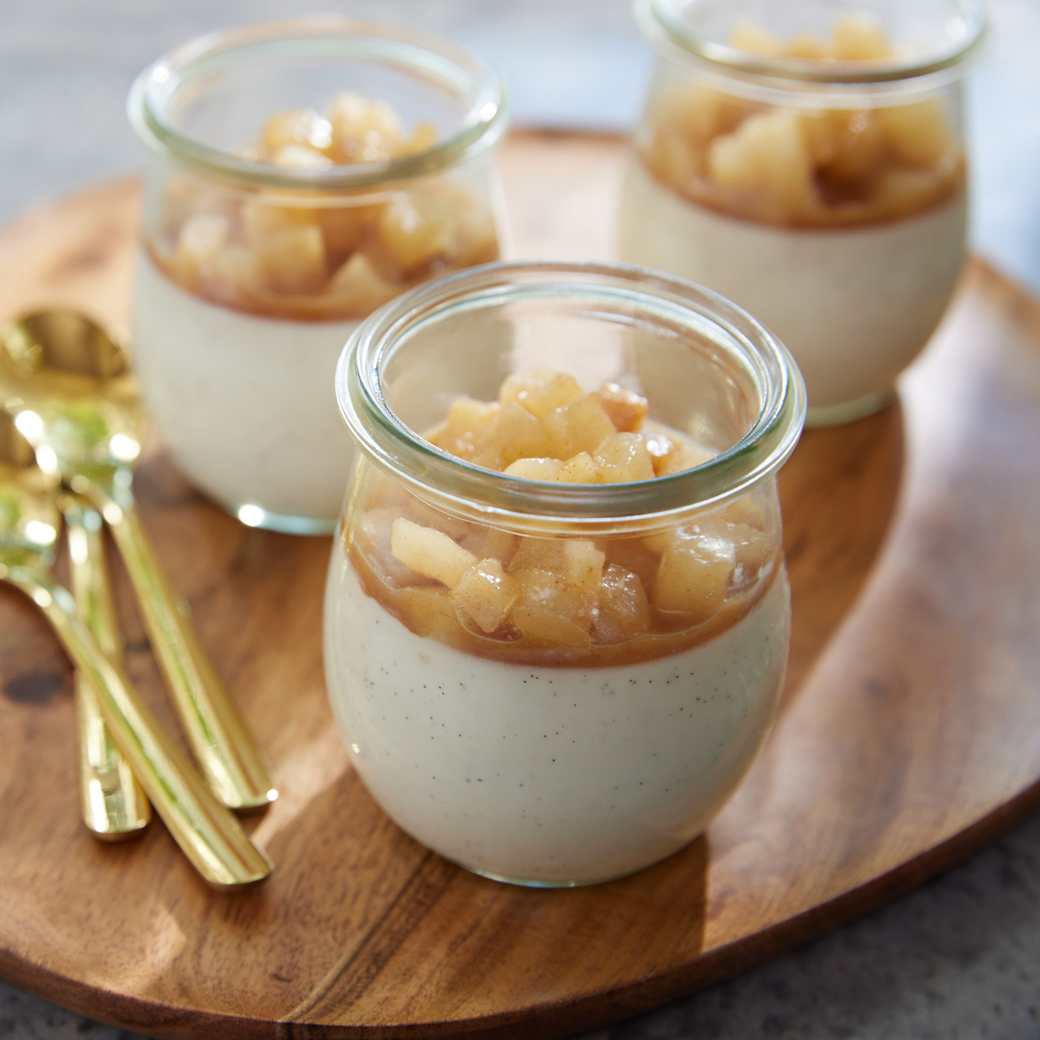 Joanna Gaines's Panna Cotta with Spiced Pear