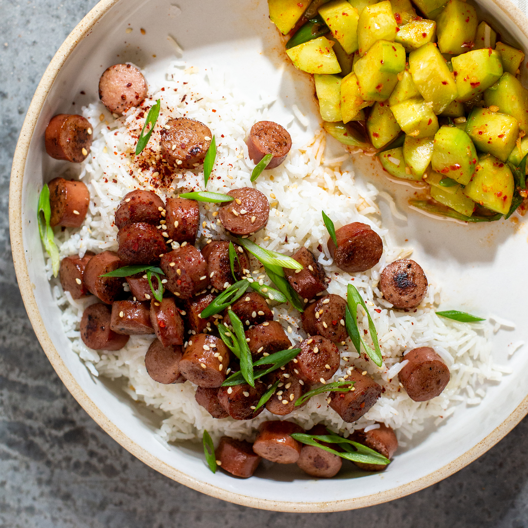 Hot Dogs and Rice