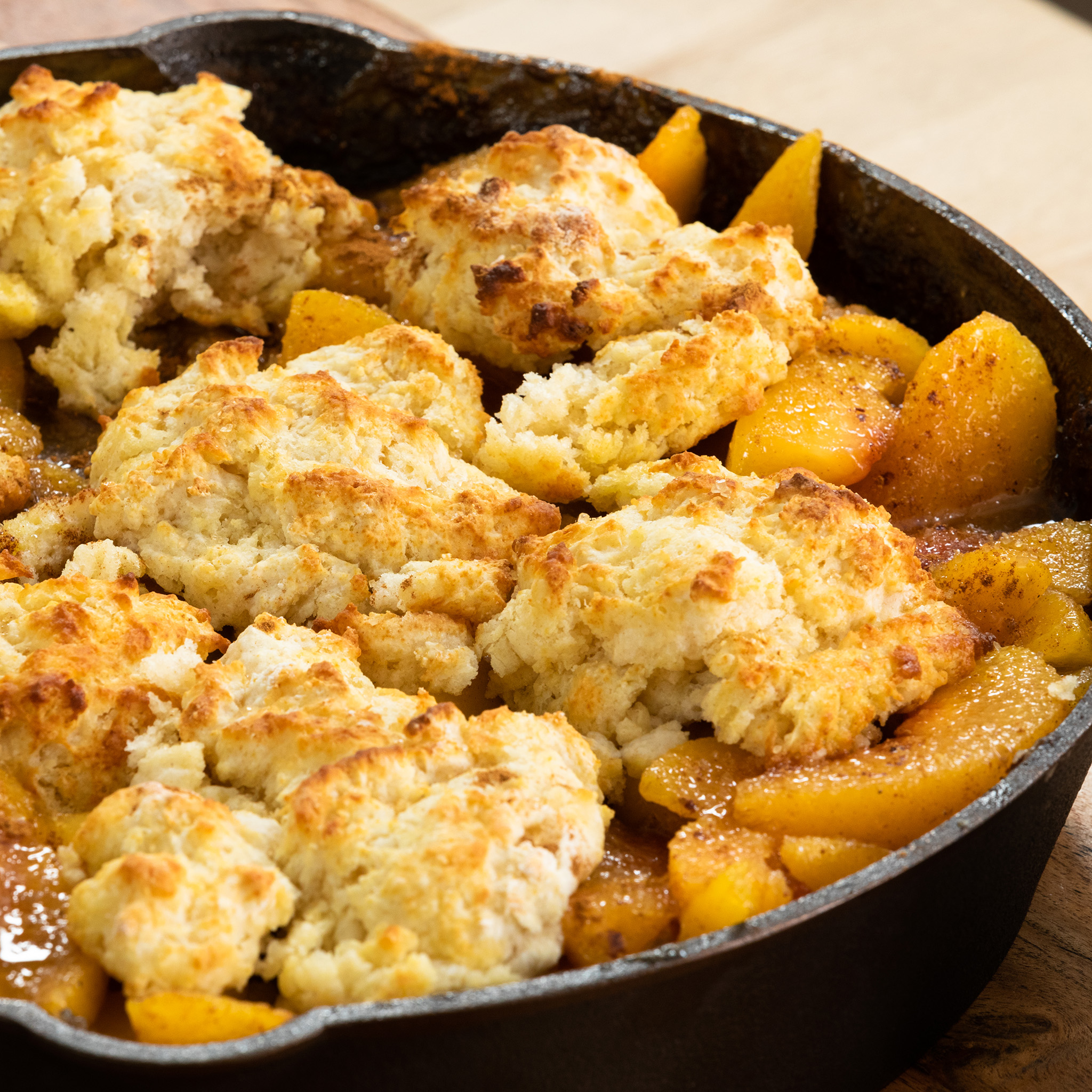 Millie Peartree's Drop Biscuit Peach Cobbler