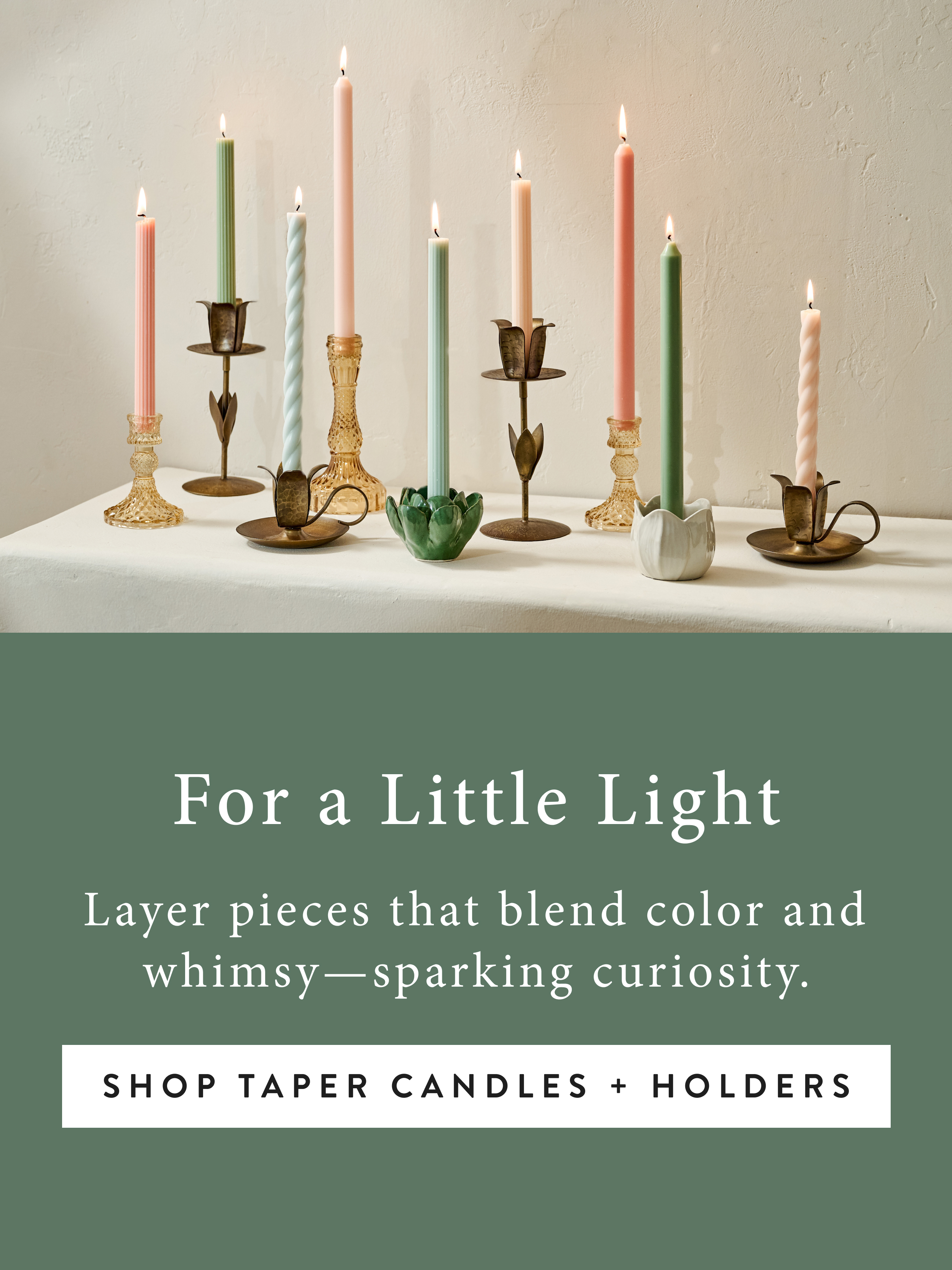 tapers and candlesticks