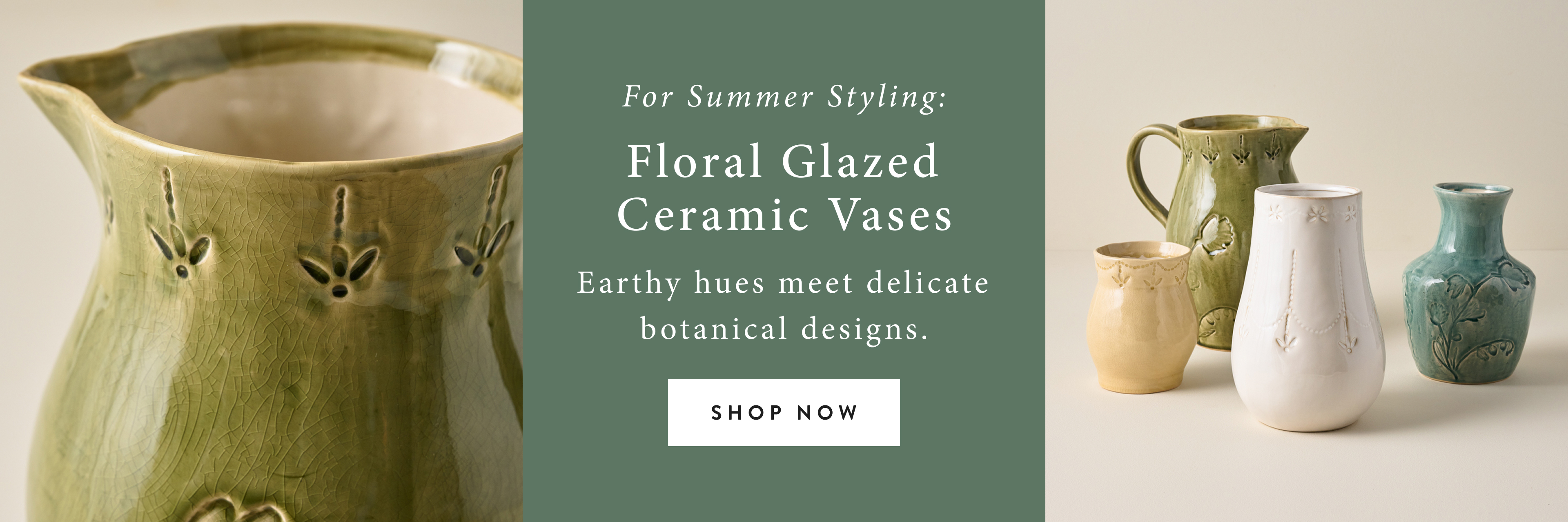 glazed vases