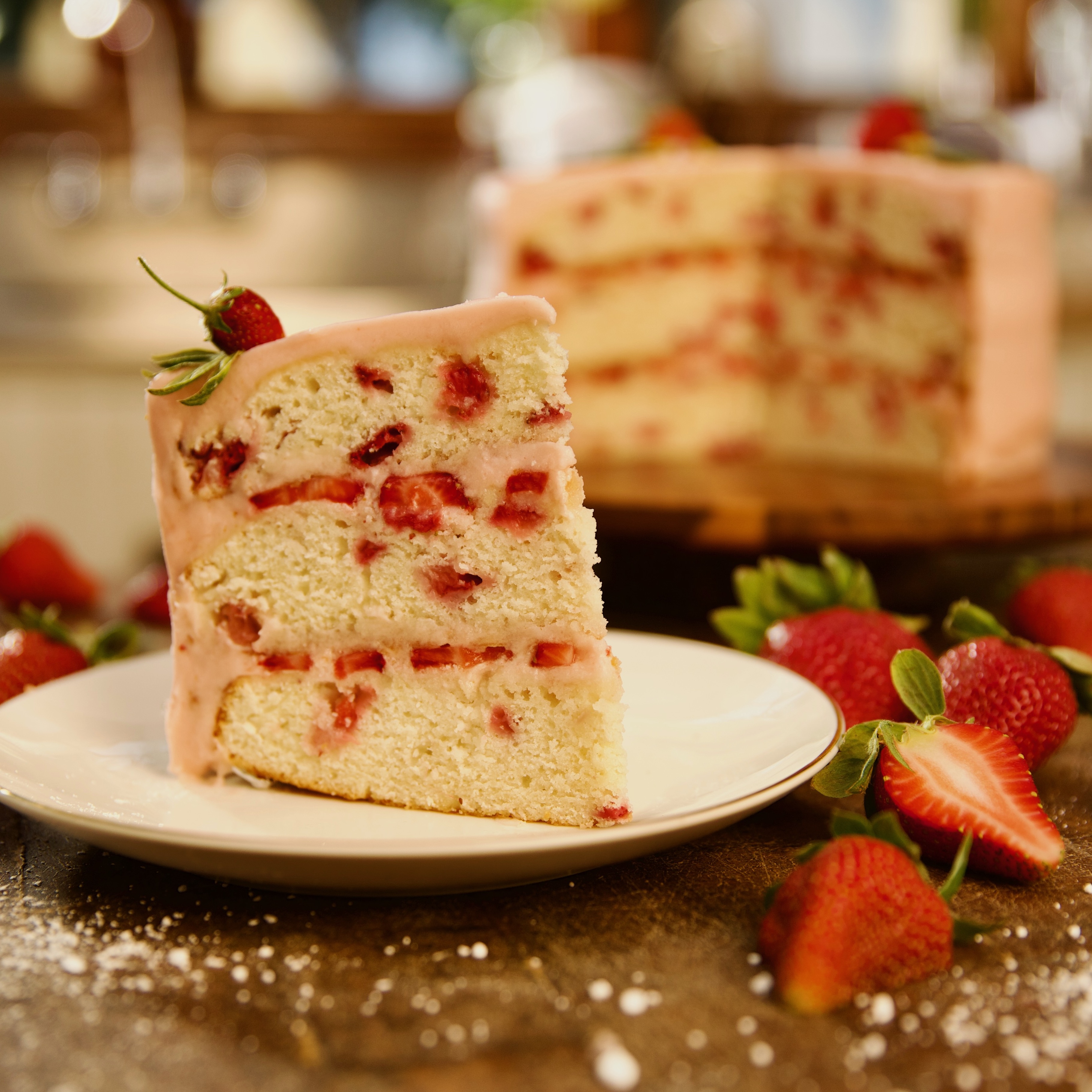 Elizabeth Poett's Strawberry Cake with Strawberry Frosting
