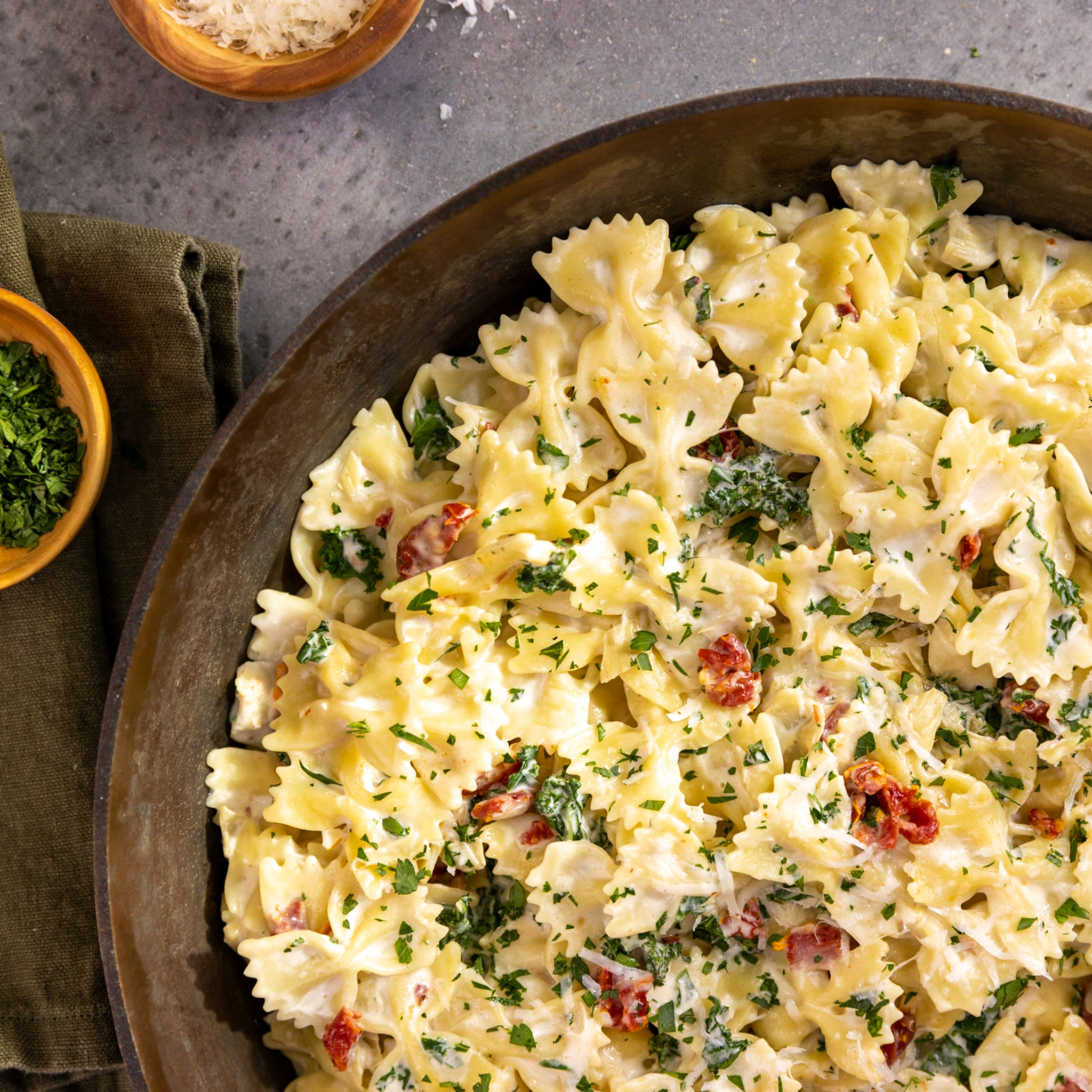 Bow Tie Pasta with Baby Kale