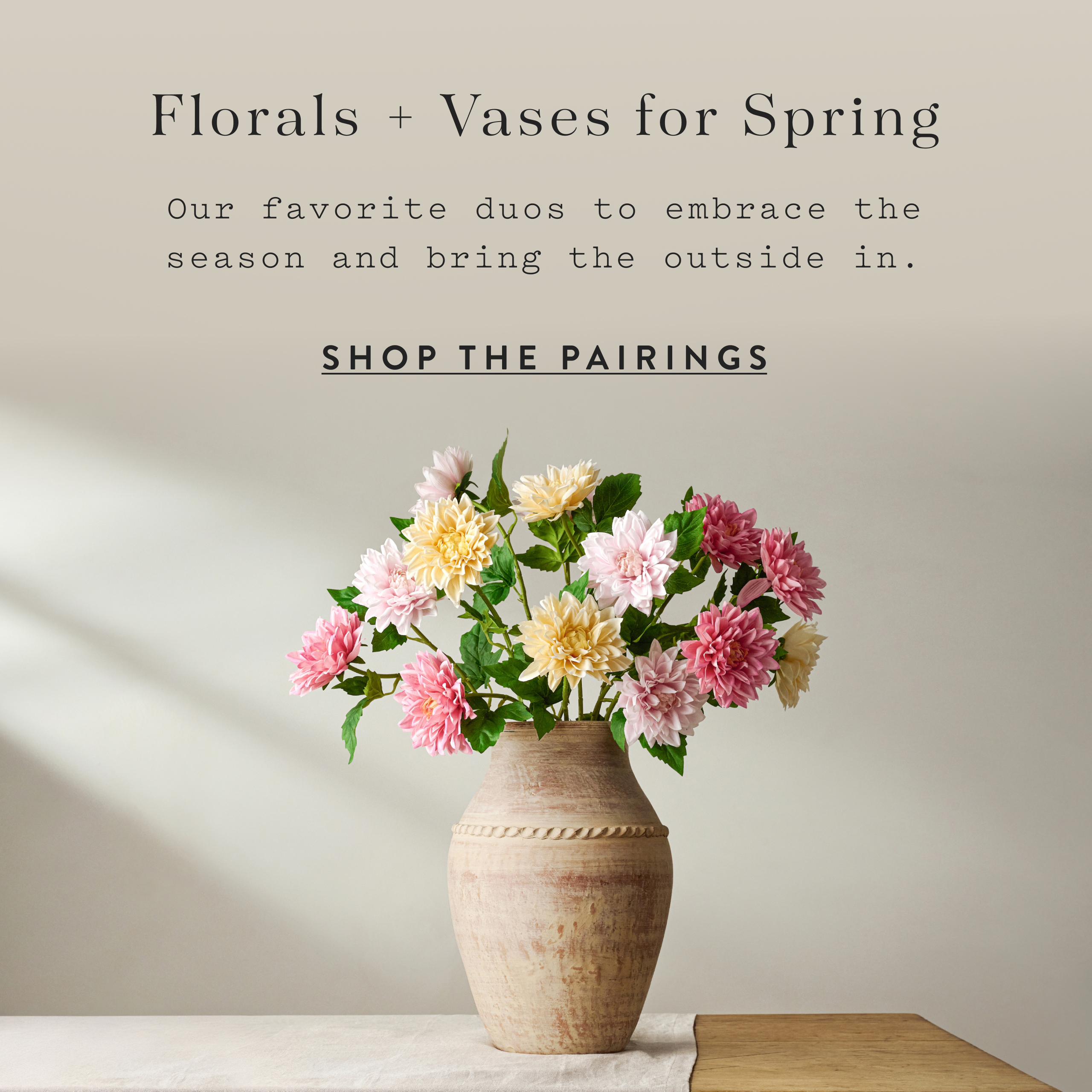 Shop Floral + Vase Pairings