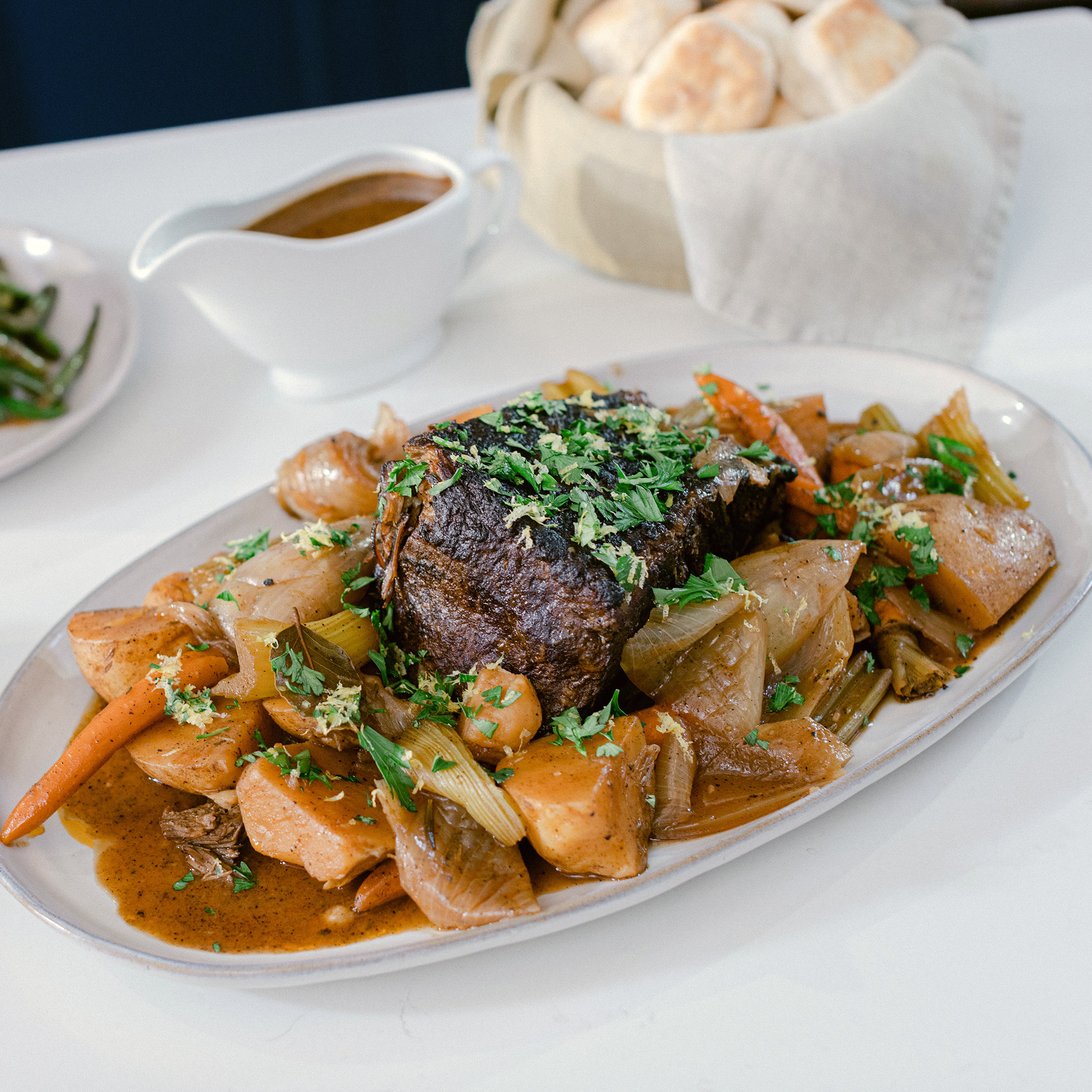 Charles Hunter III's Pot Roast with Potatoes and Carrots