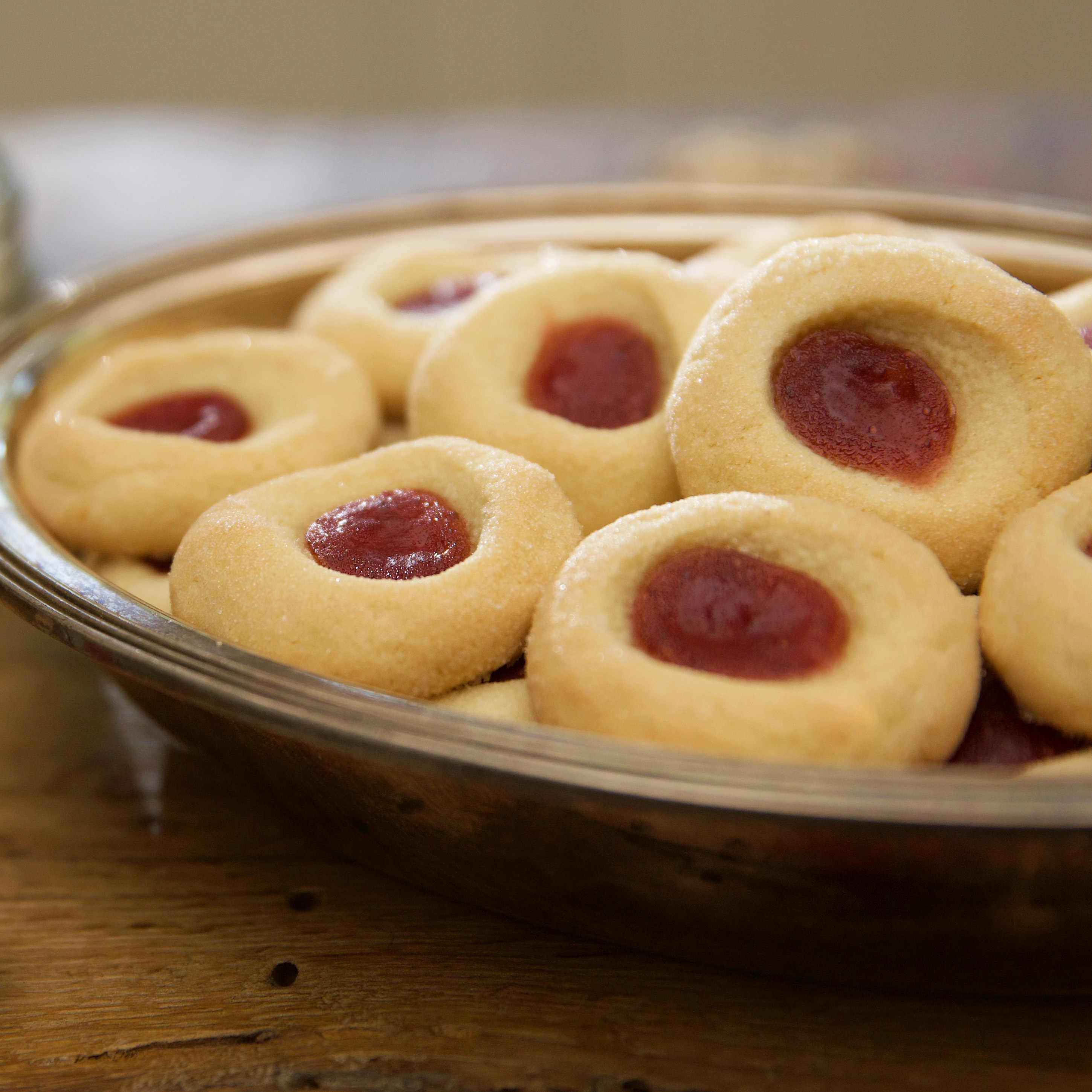 Butter Thumbprint Cookies with Jam Filling