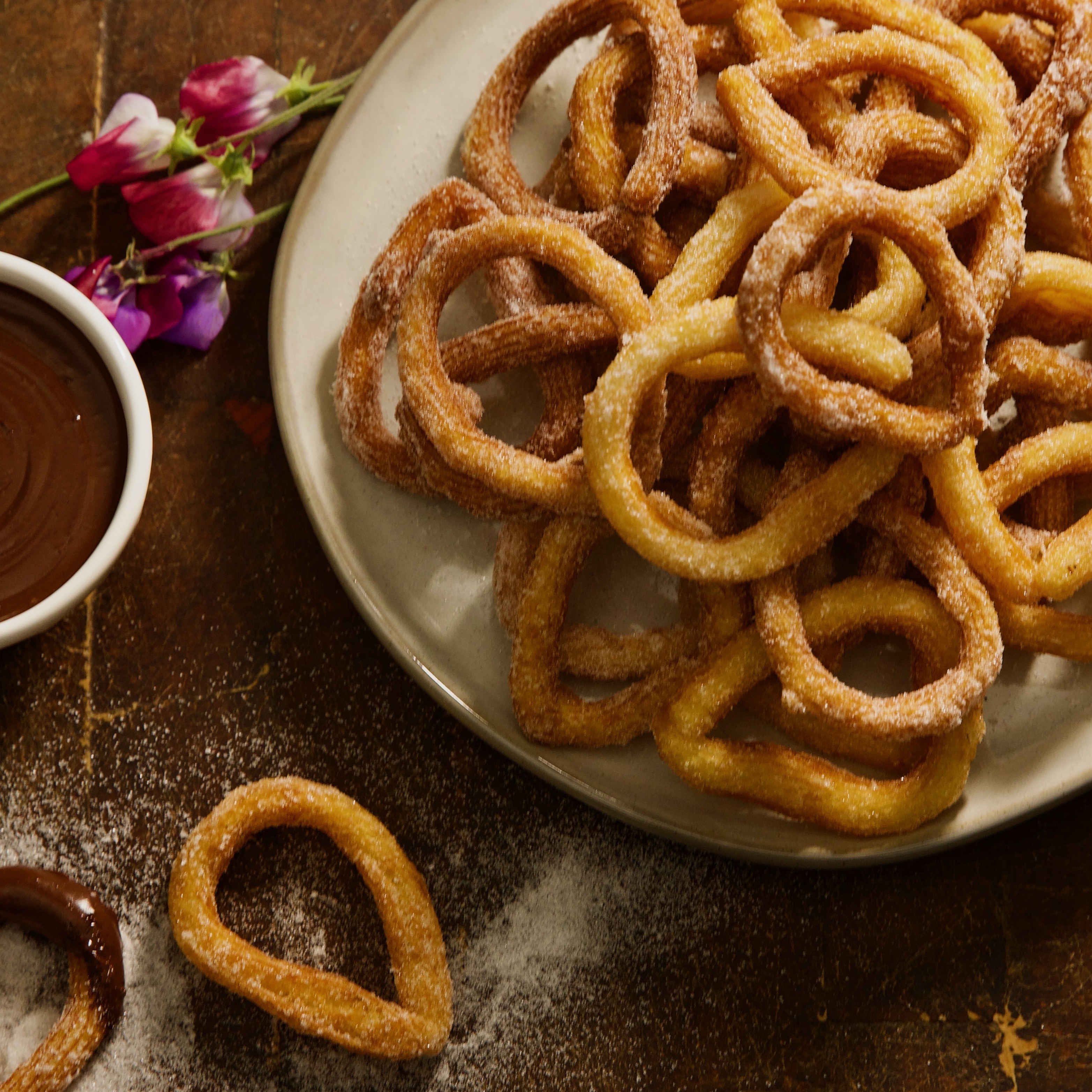 Elizabeth Poett's Spanish Churros and Chocolate Dip