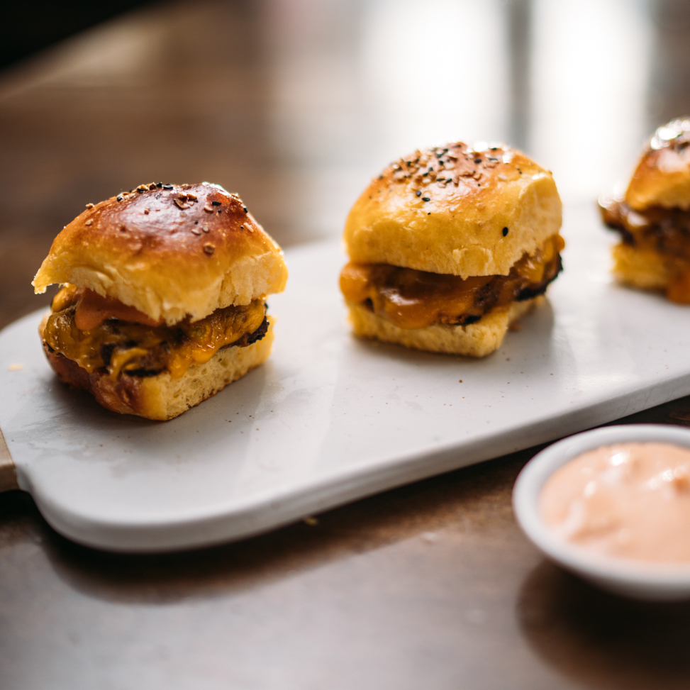 Abner & Amanda's Smashed Beef Burgers and Sauce