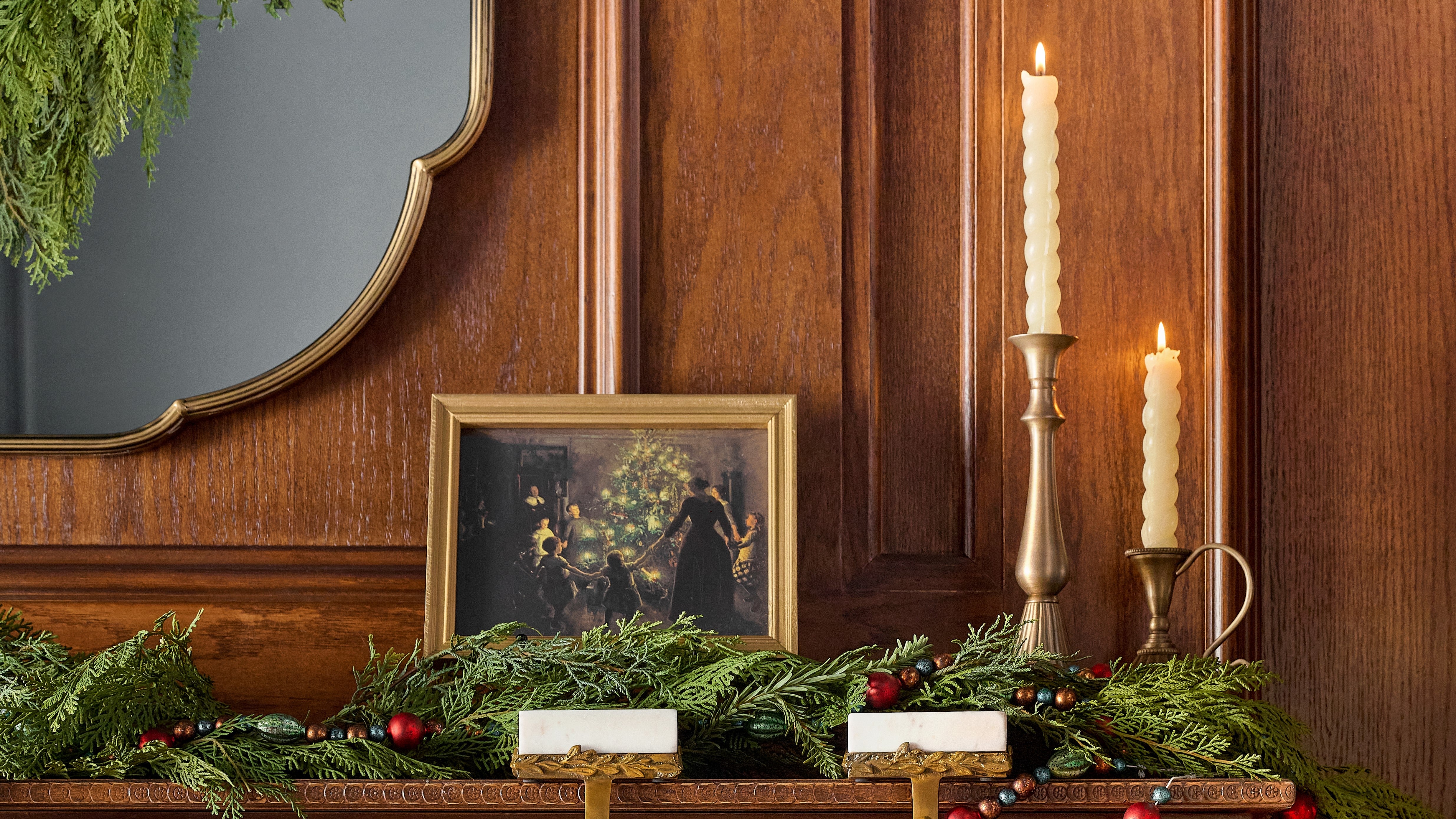 Shop Christmas mantel decor