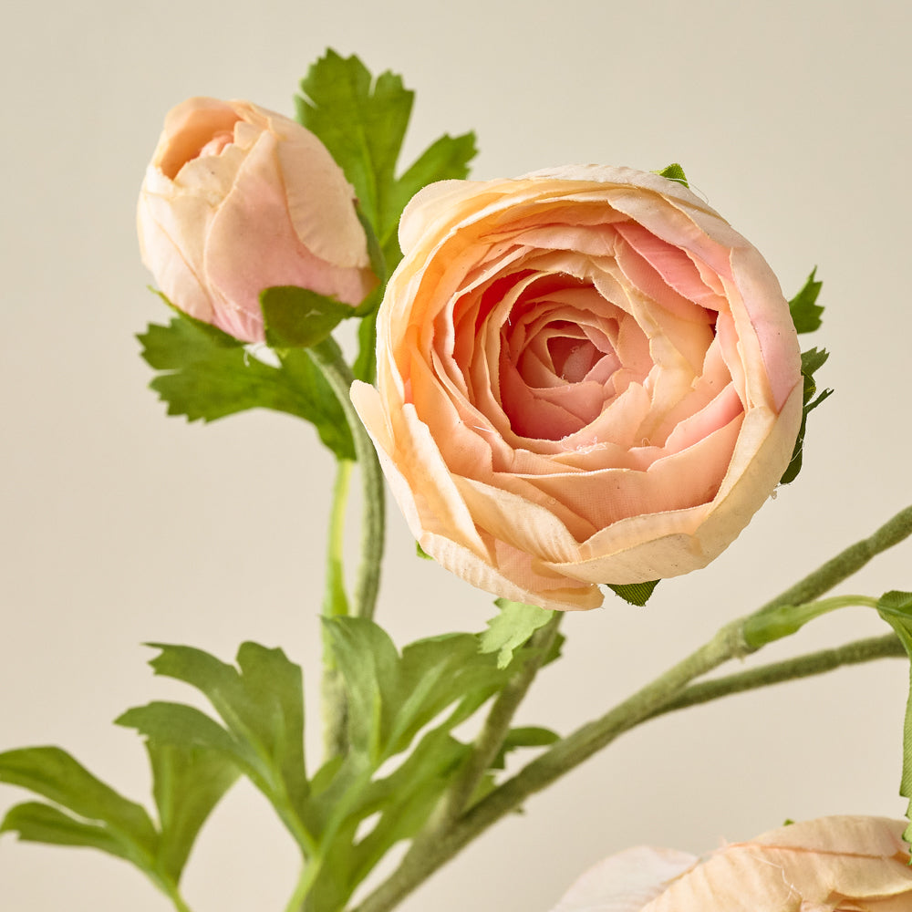 Yellow Real Touch Ranunculus Stem up close $18.00