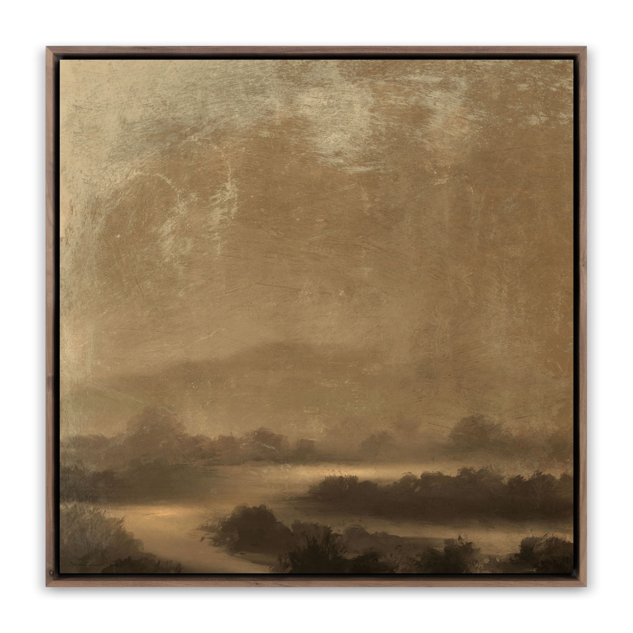 La Terre by Dan Hobday - Rustic Walnut Floater $798.00
