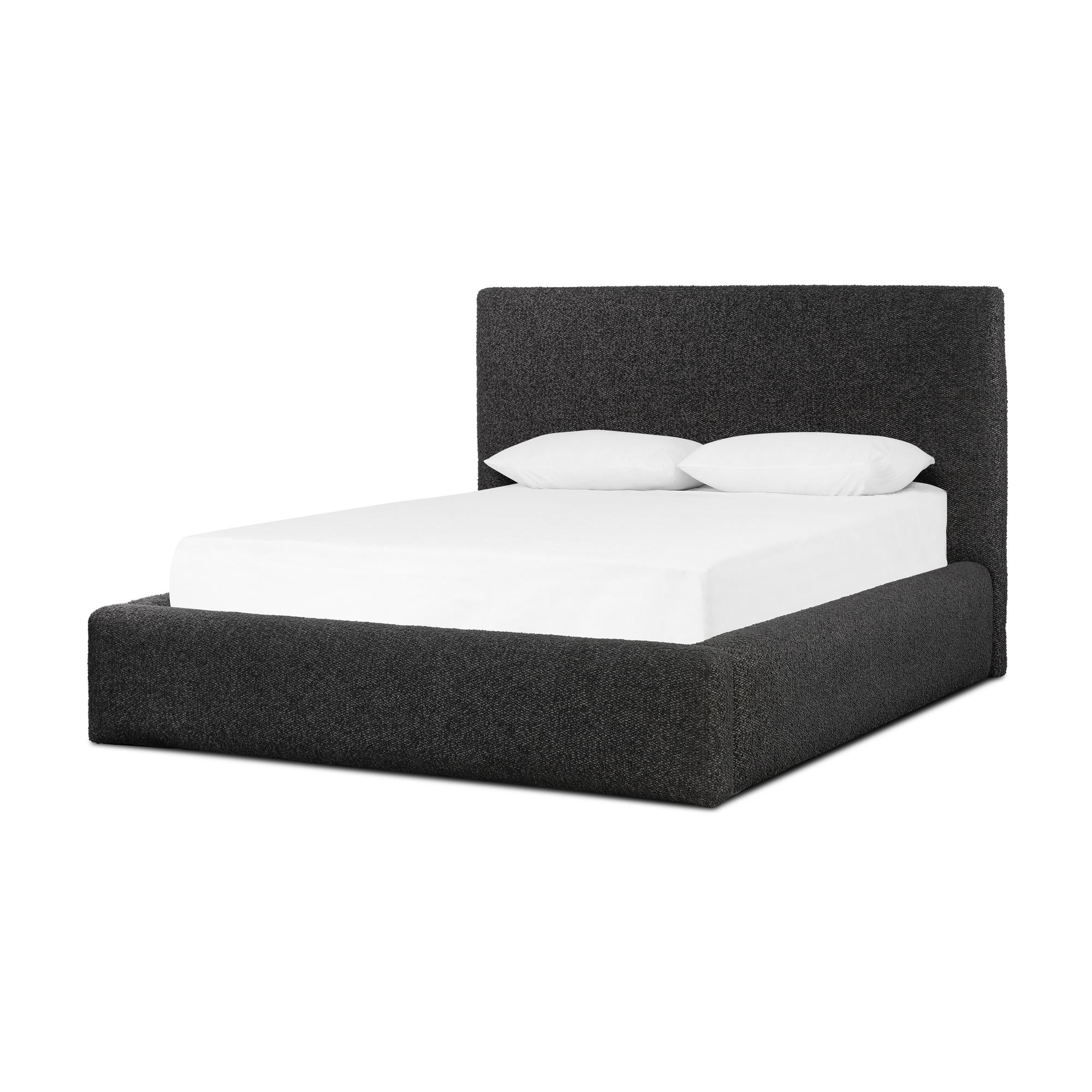 Darcy Bed charcoal boucle