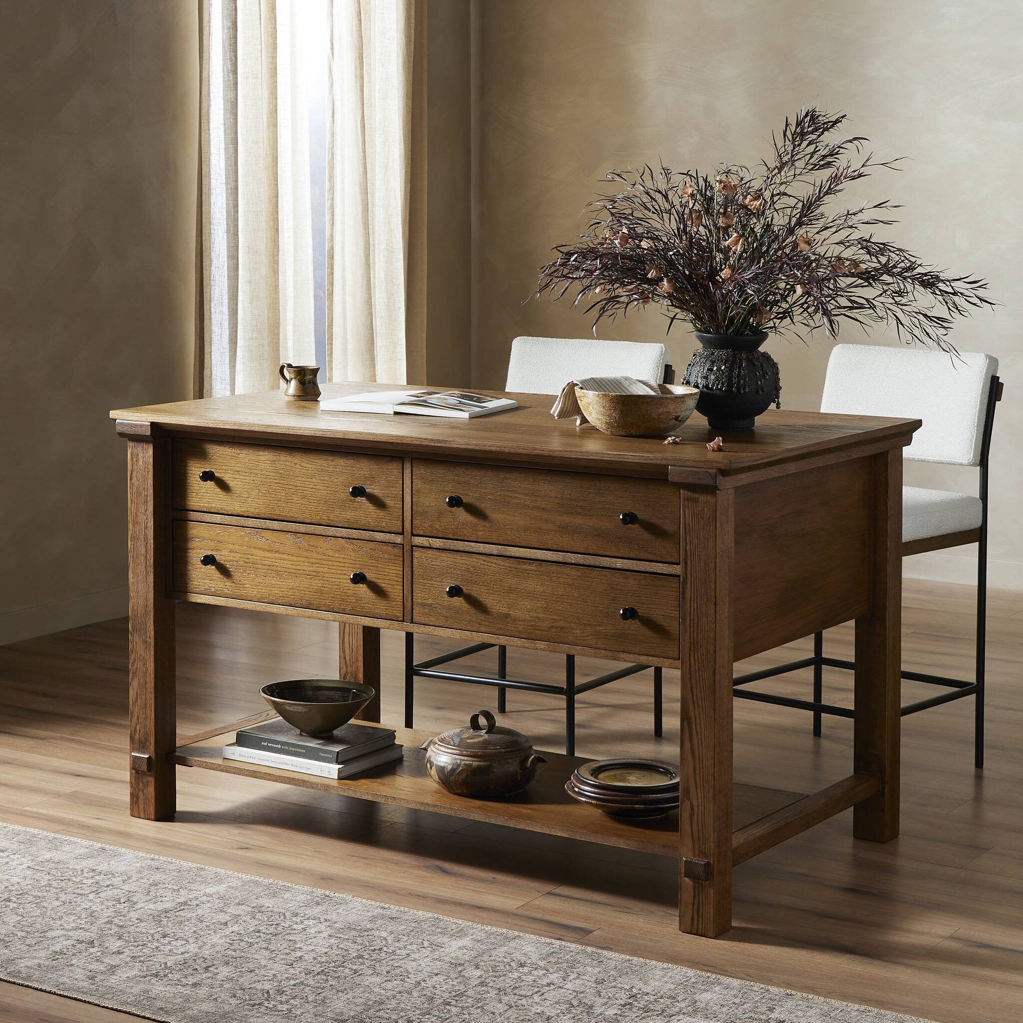 60" Dahlia Kitchen Island shown in kitchen/dining room $6299.00