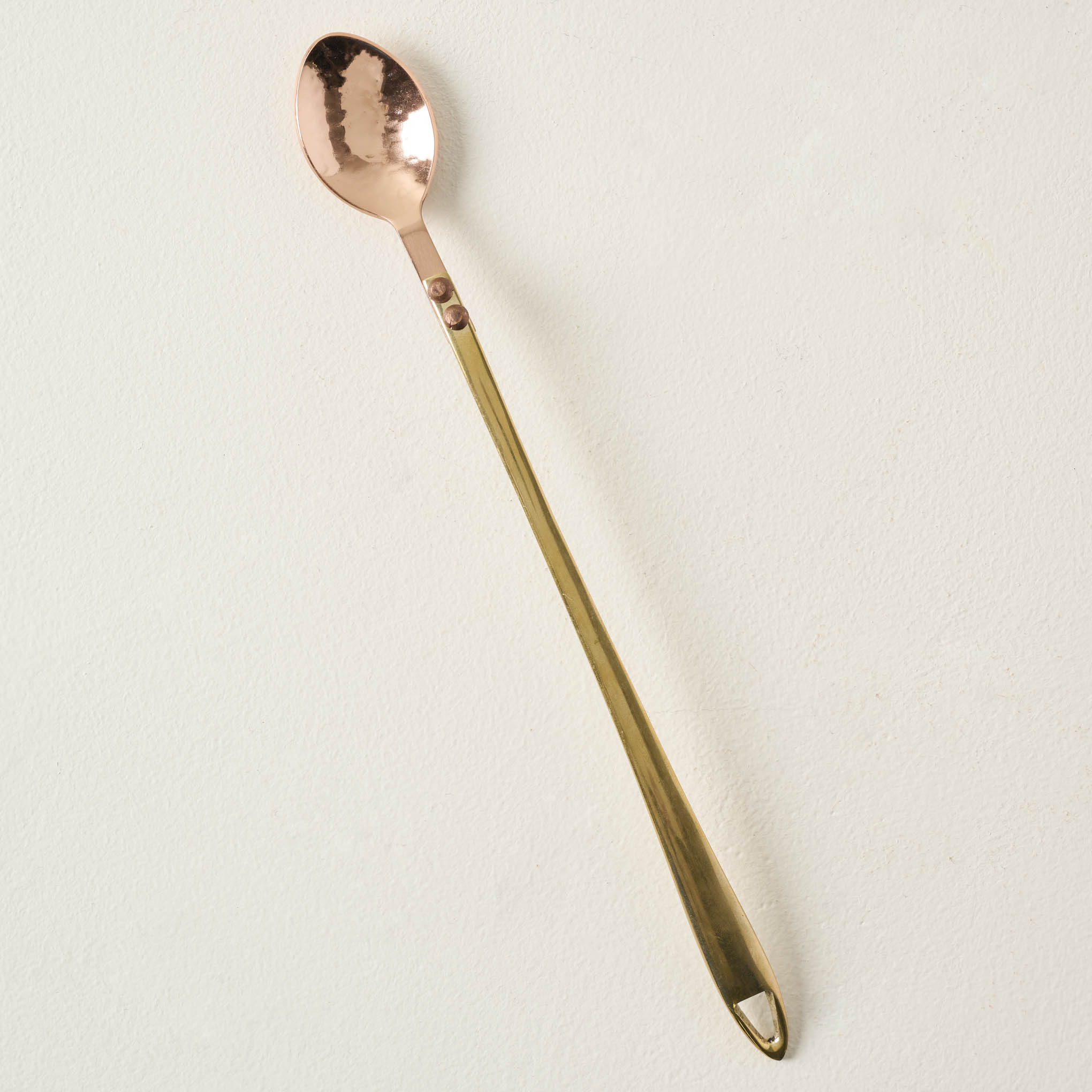 Hammered Copper and Gold Stirring Spoon On sale for $14.99, discounted from $24.00