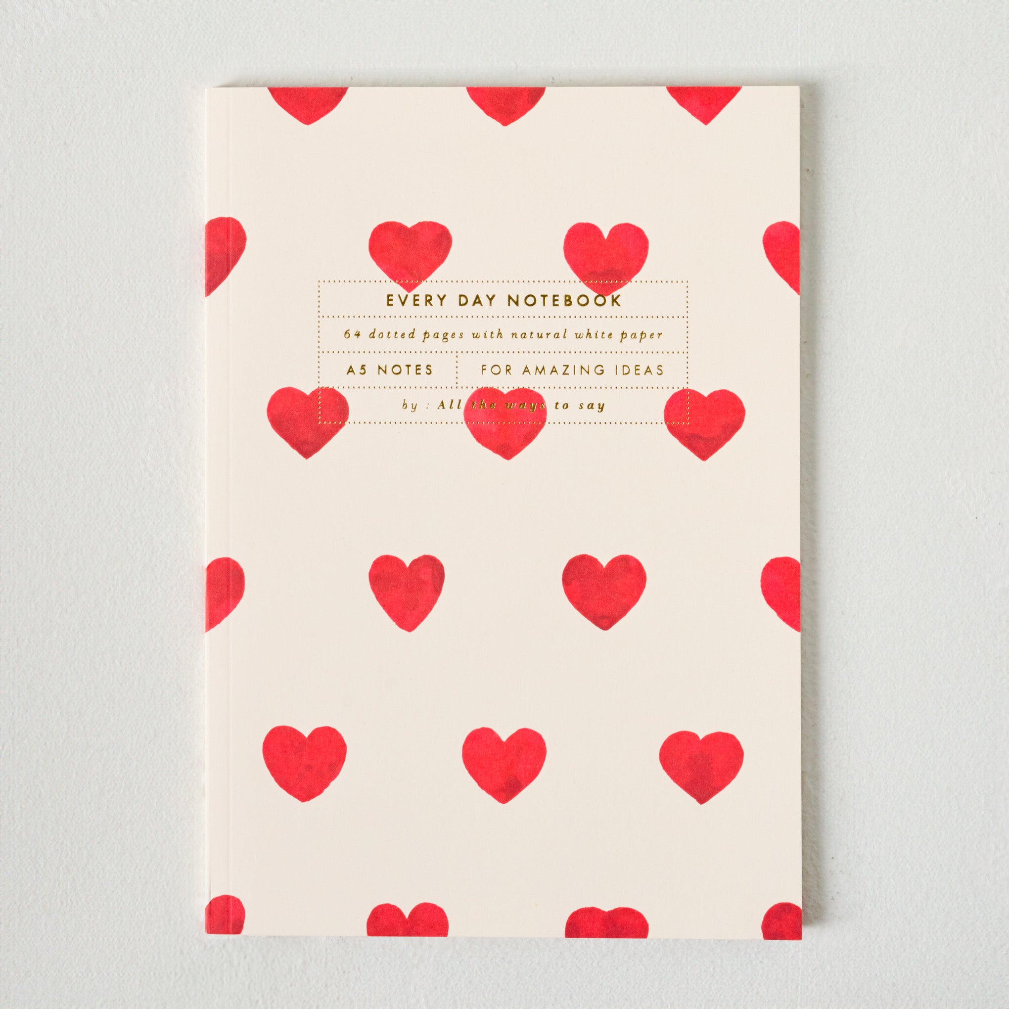 A5 Heart Notebook $9.00