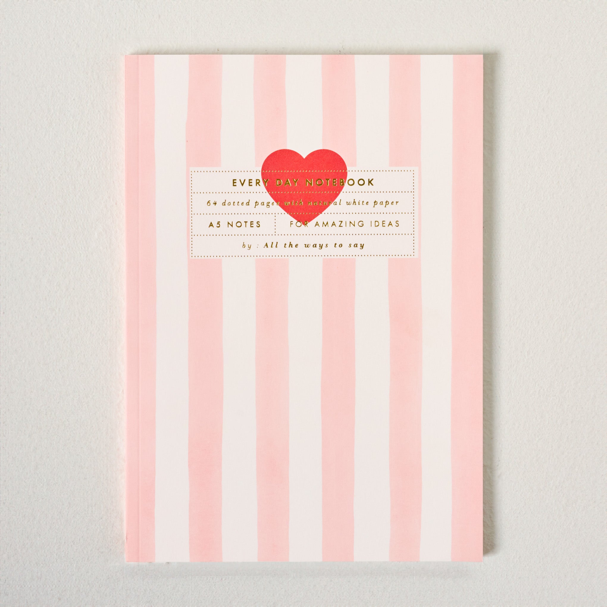 Heart Striped Notebook