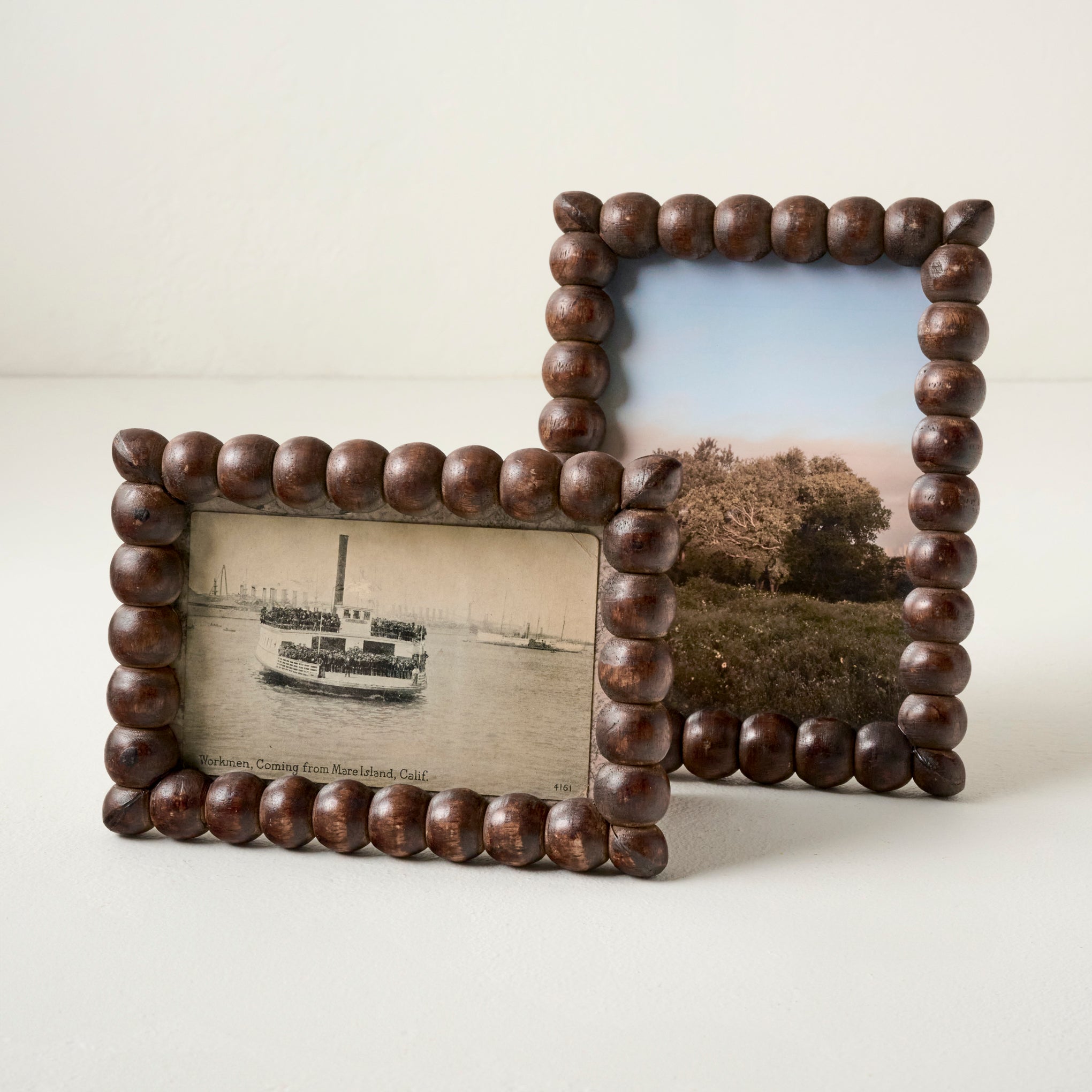 Bobbin Wood Photo Frames Items range from $26.00 to $32.00