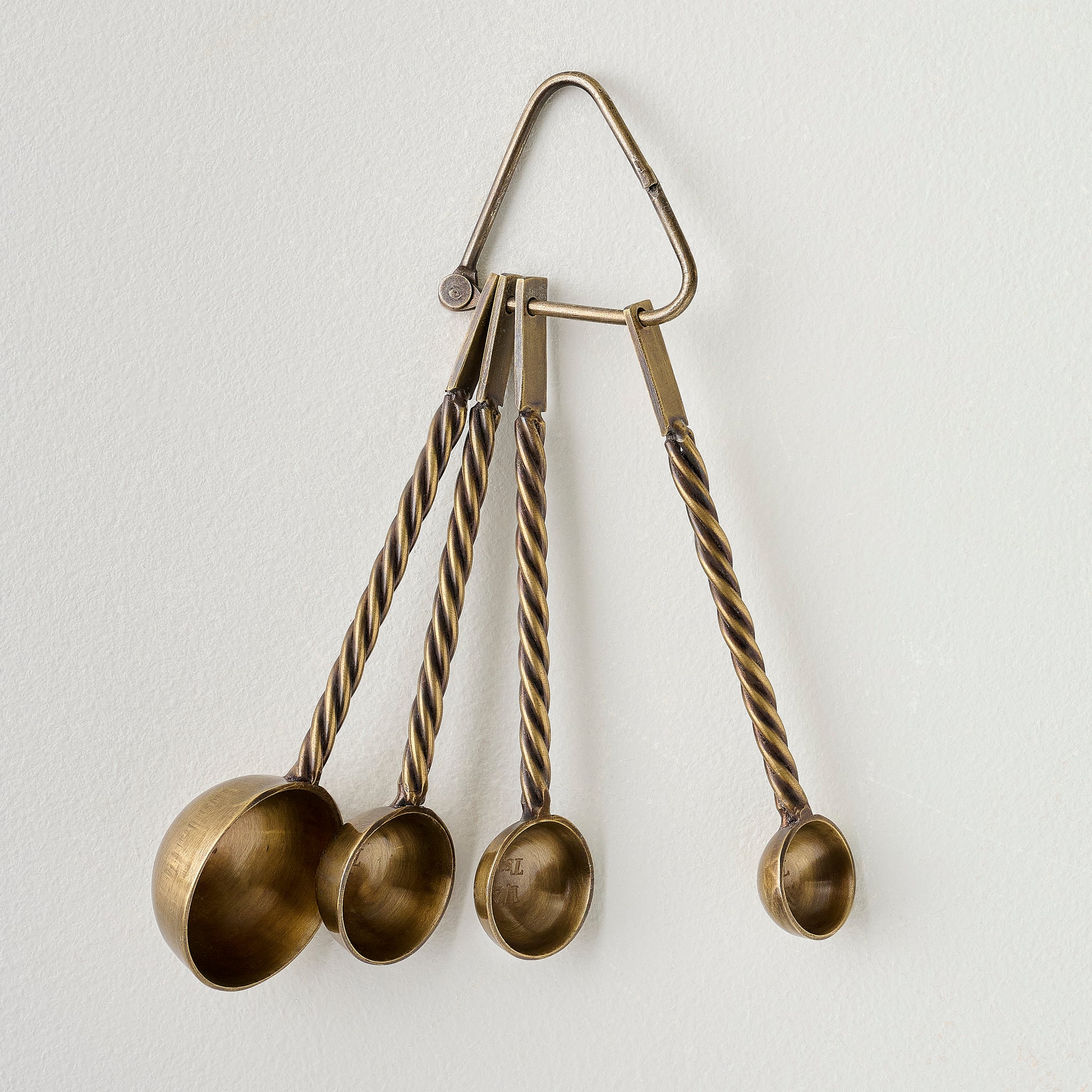 Antique Brass Twisted Measuring Spoons $30.00