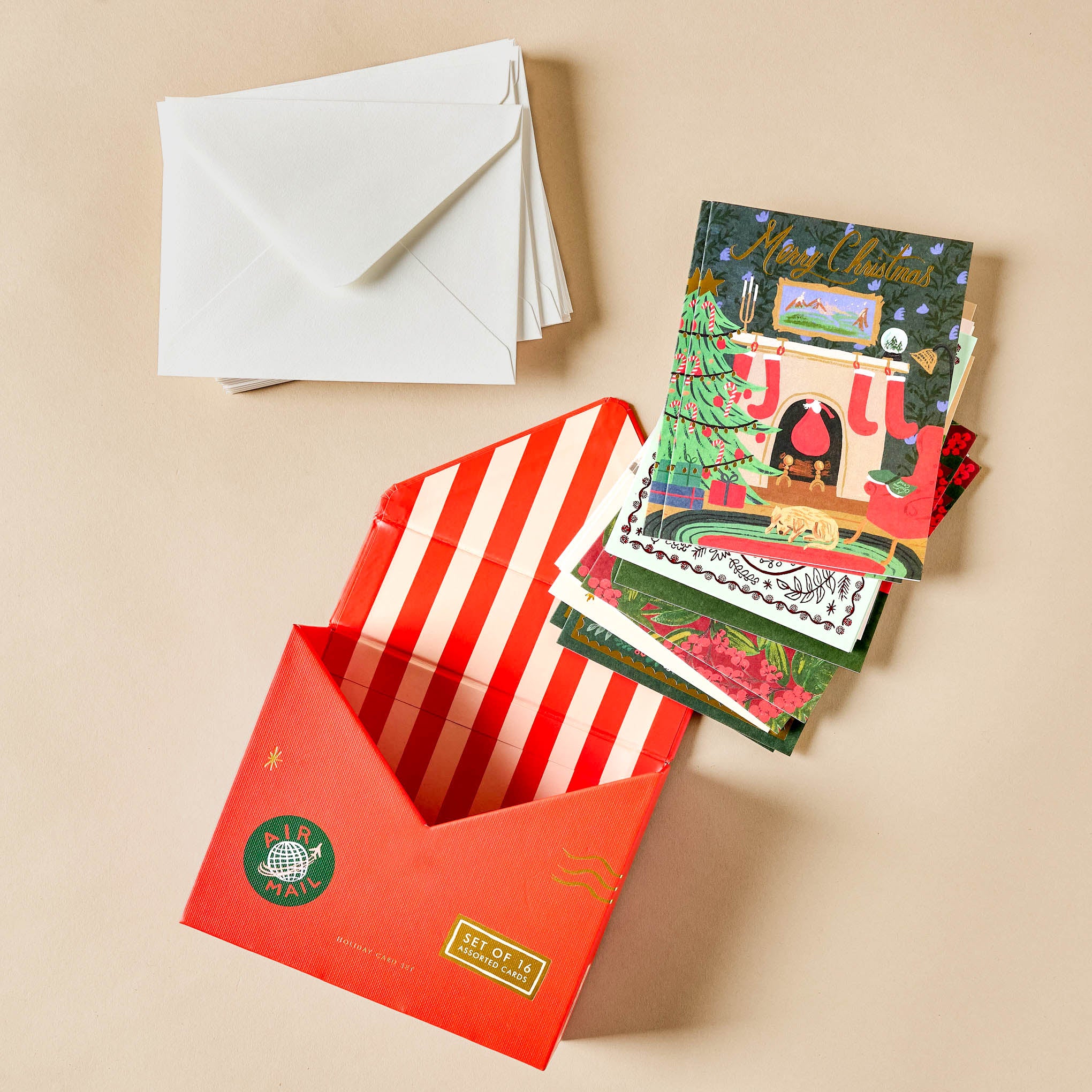 Letters to Santa Essential Card Box Set showing cards and envelopes On sale for $24.99, discounted from $40.00