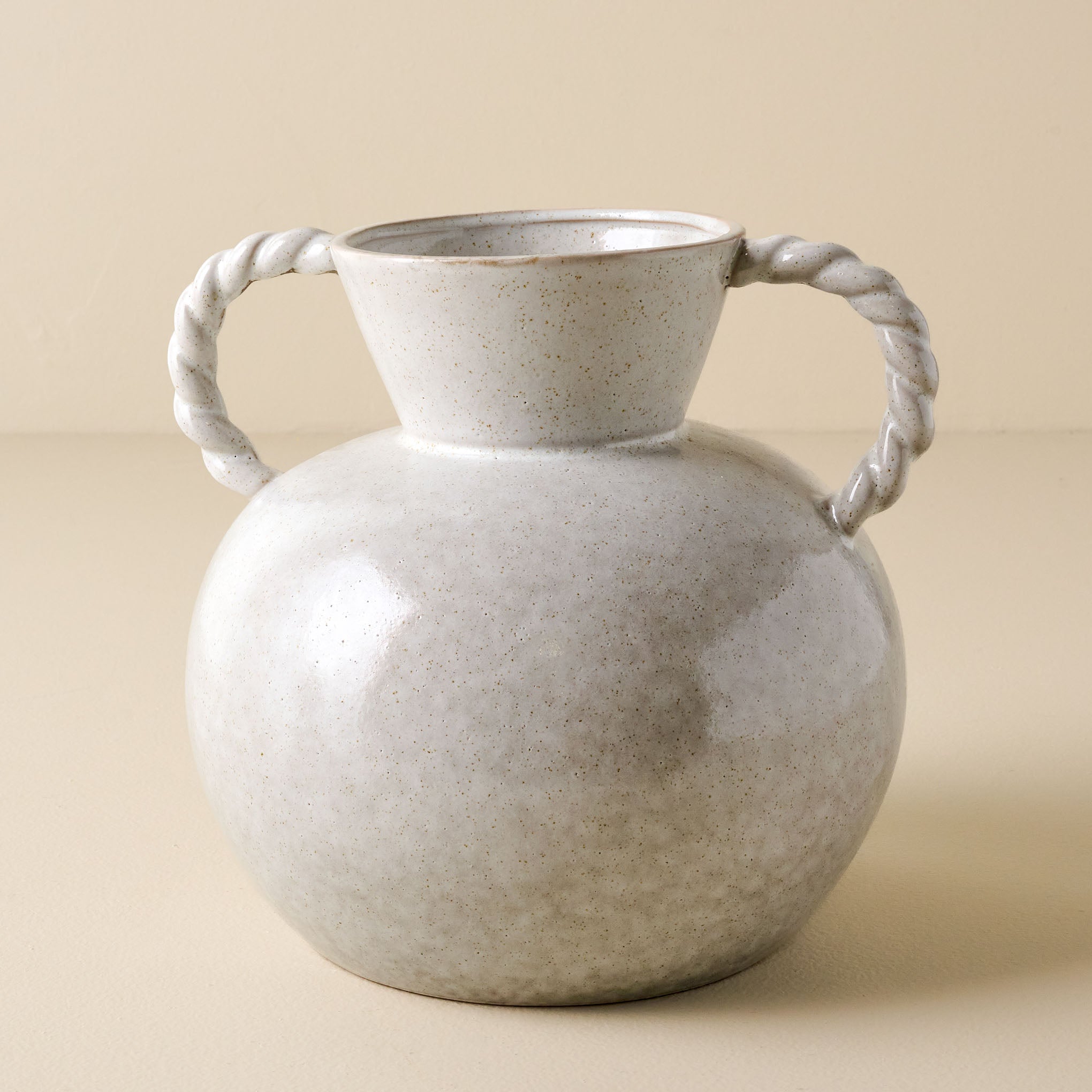 Twisted Handle Ceramic Vase $40.00