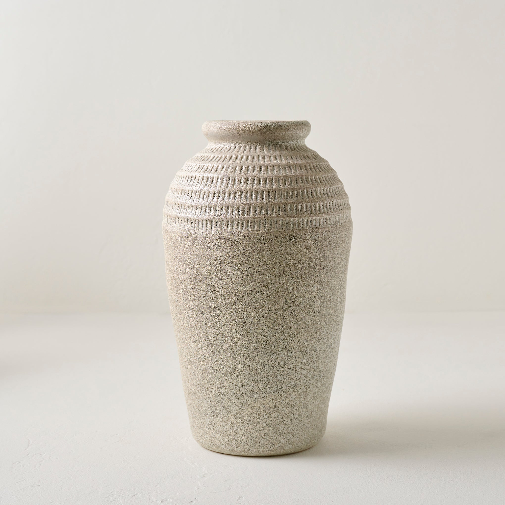 Tall Sawyer Rustic Cream Vase