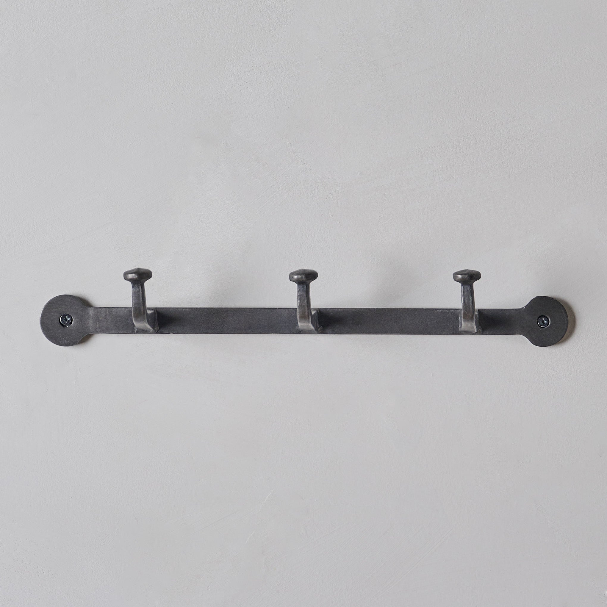 Small Hammered Aged Iron Wall Hooks