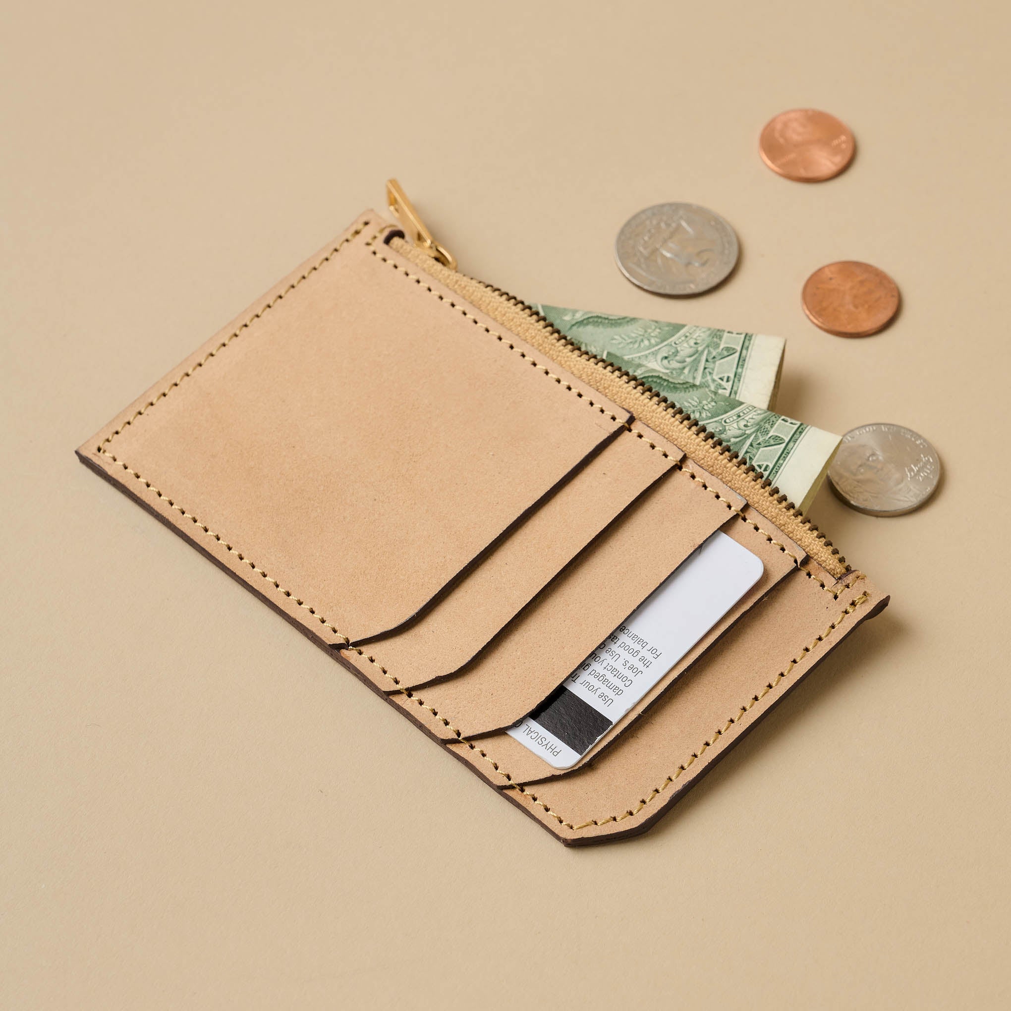 Magnolia Essential Taupe Card Holder On sale for $40.80, discounted from $68.00