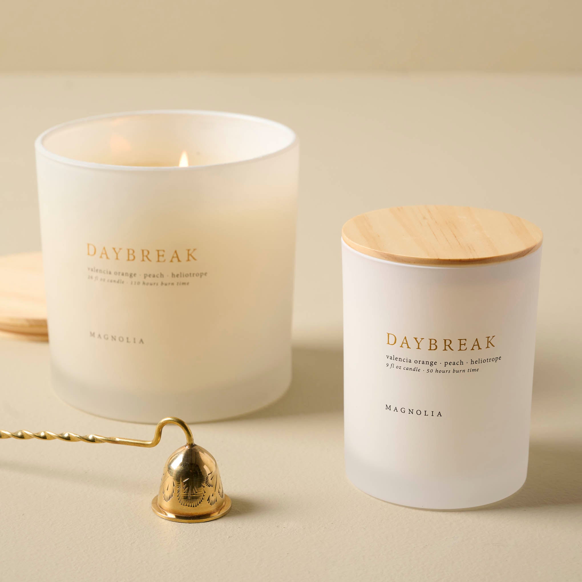 Magnolia Daybreak Candle in both sizes Items range from $30.00 to $58.00