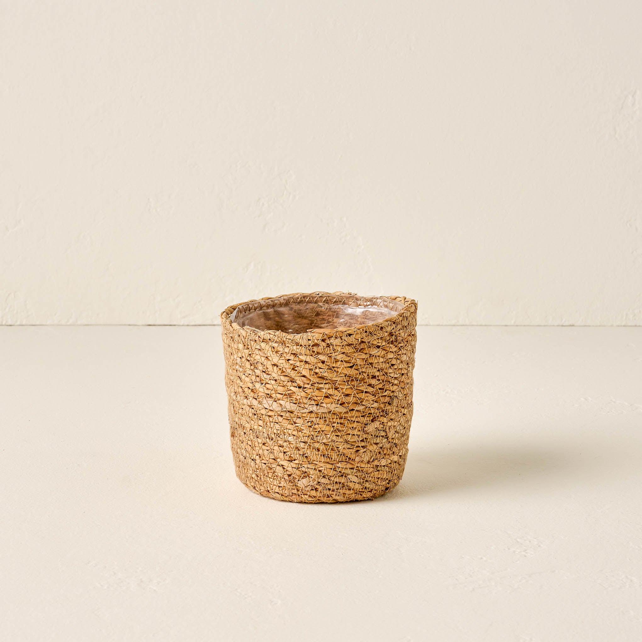 Lined Seagrass Planter 4.5"