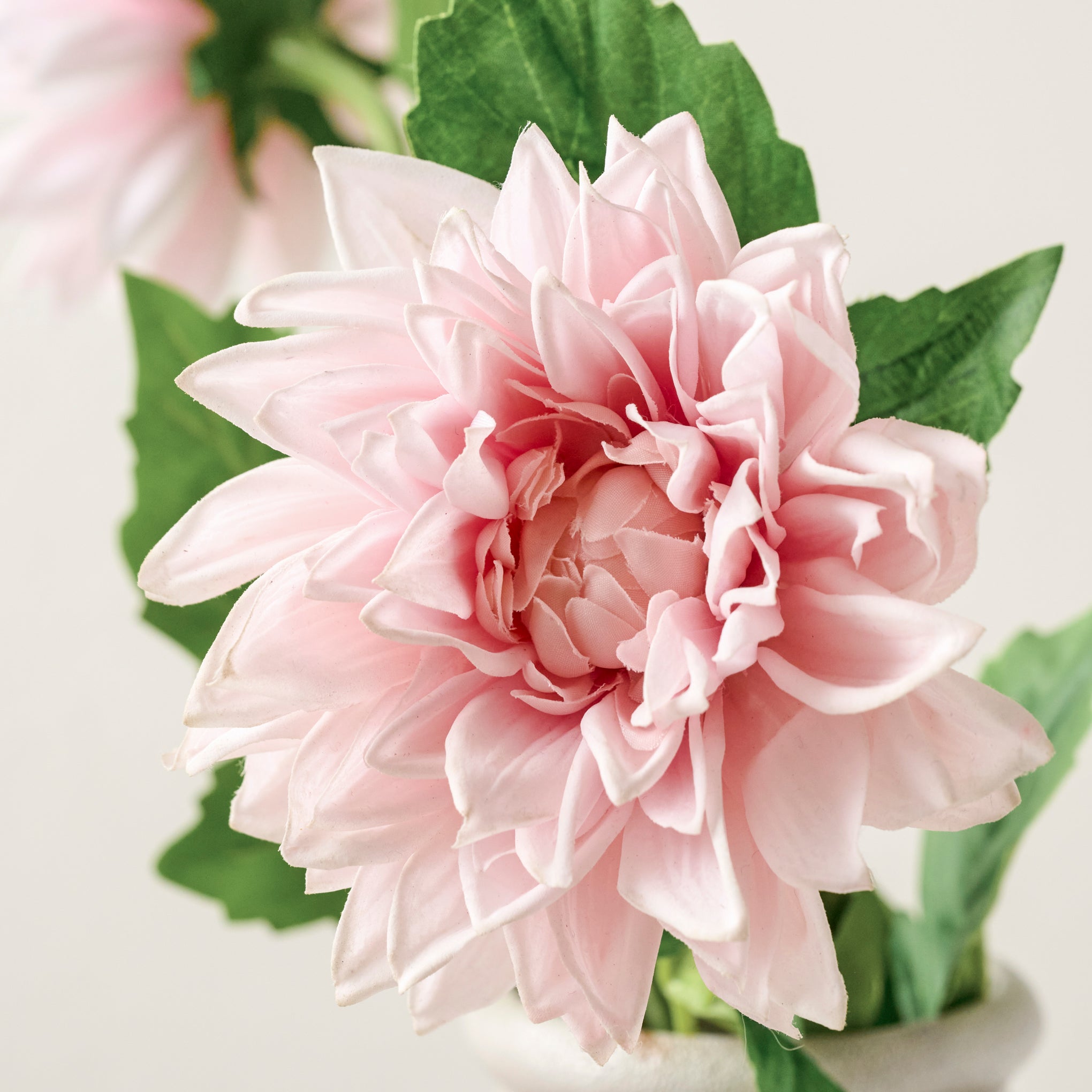 Lavender Real Touch Dahlia Bloom Stem up close $14.00