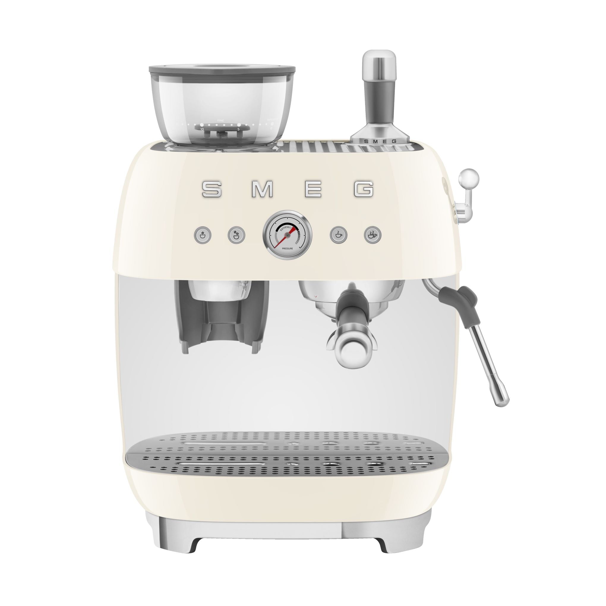 smeg espresso machine in cream