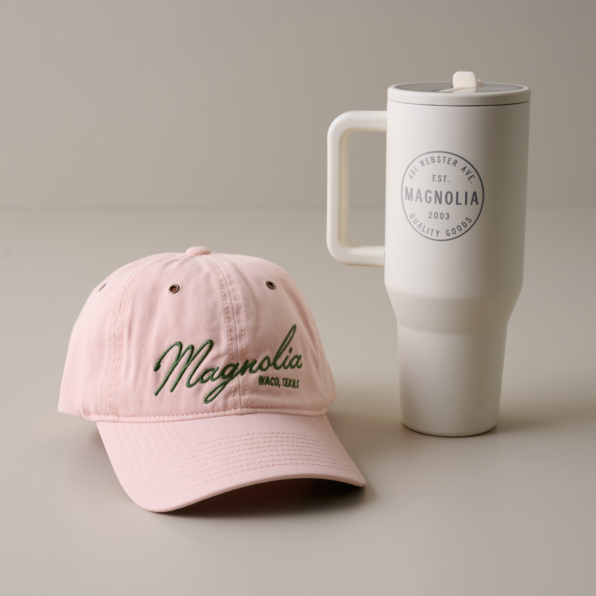 Magnolia Blush Hat and Cream 32oz Traveler Bundle $65.00