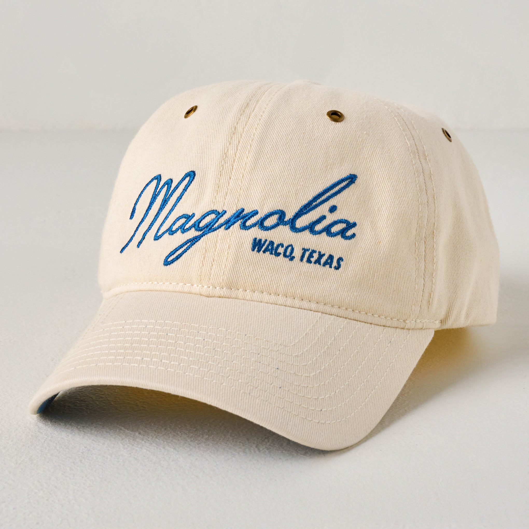 Magnolia Embroidered Script Cream Hat $34.00