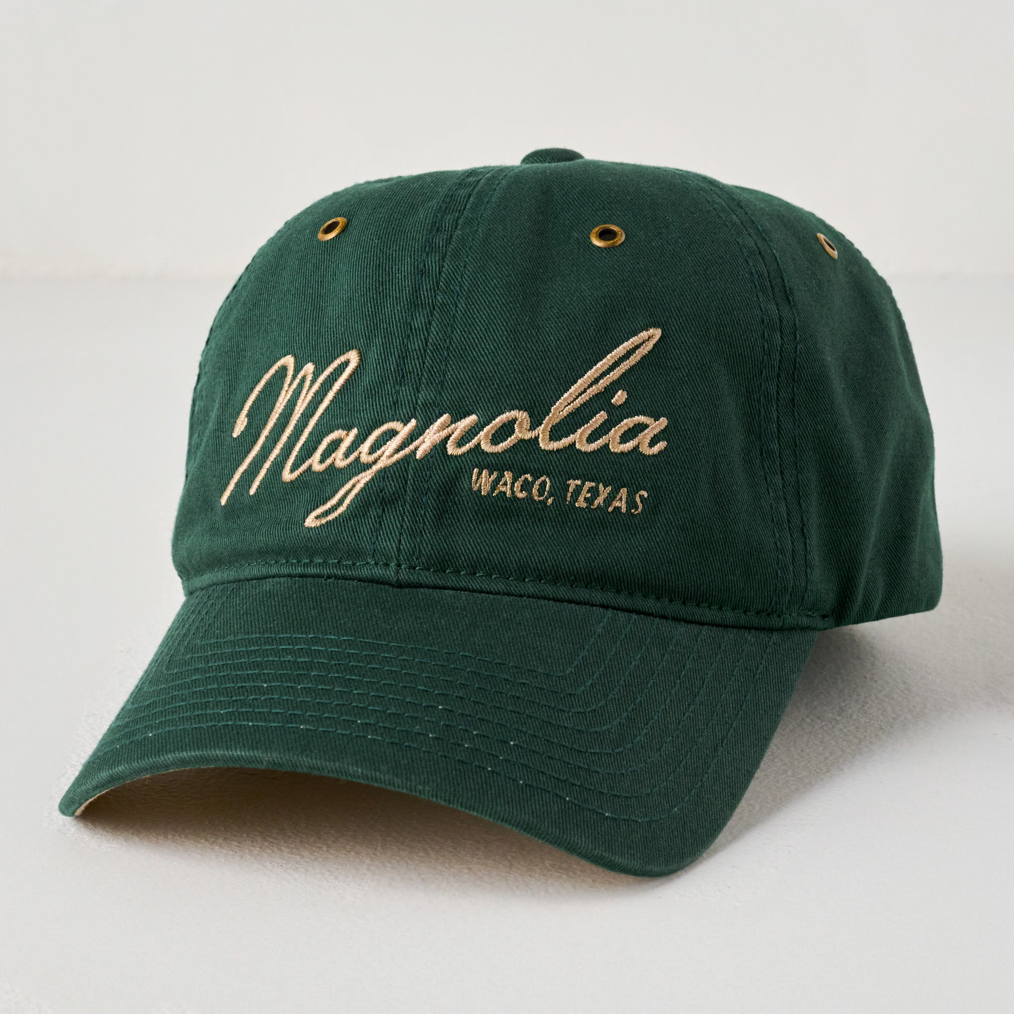 Magnolia Embroidered Script Hunter Green Hat $34.00