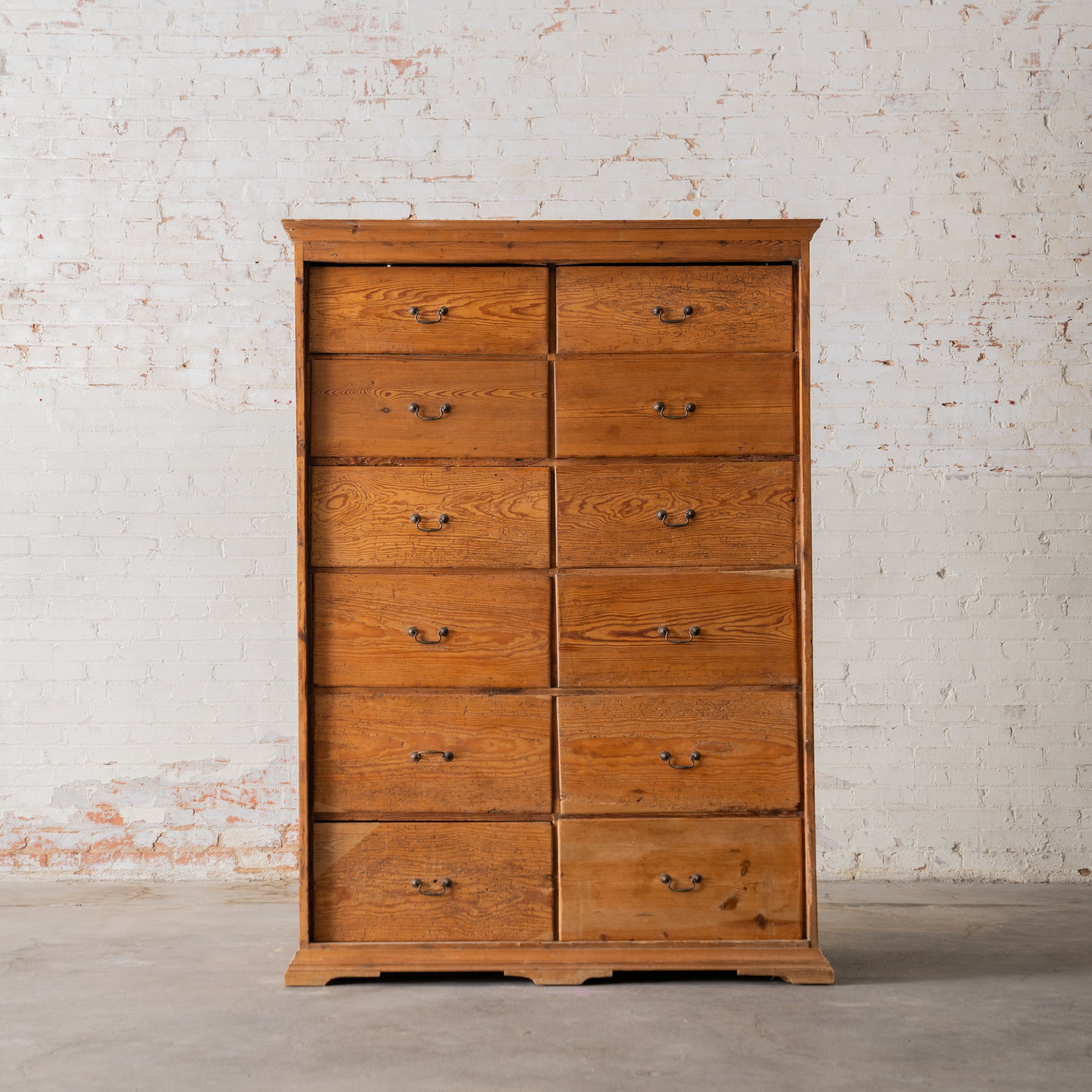 Vintage Large Twelve Drawer Chest of Drawers