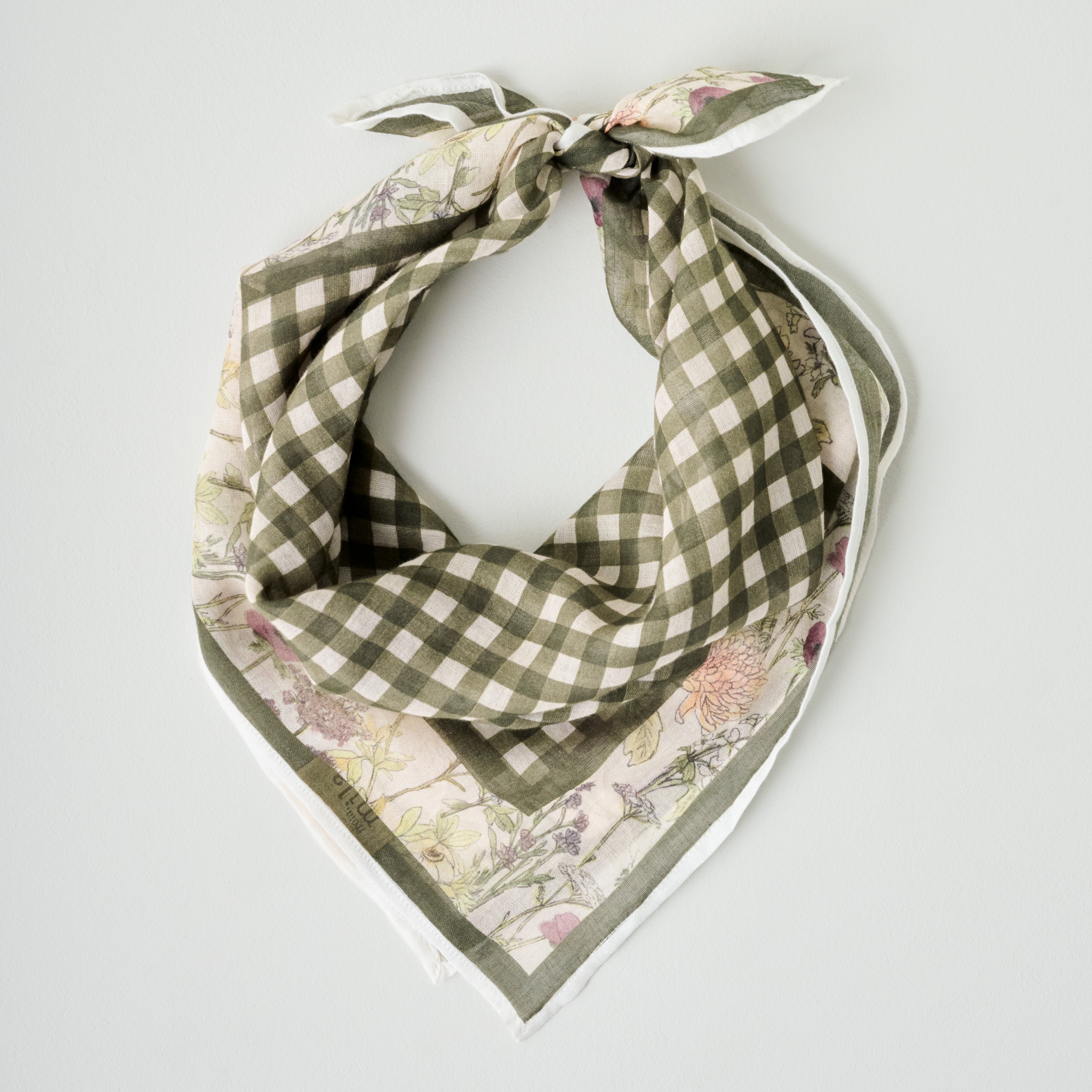 Magnolia Garden Gingham Bandana $42.00