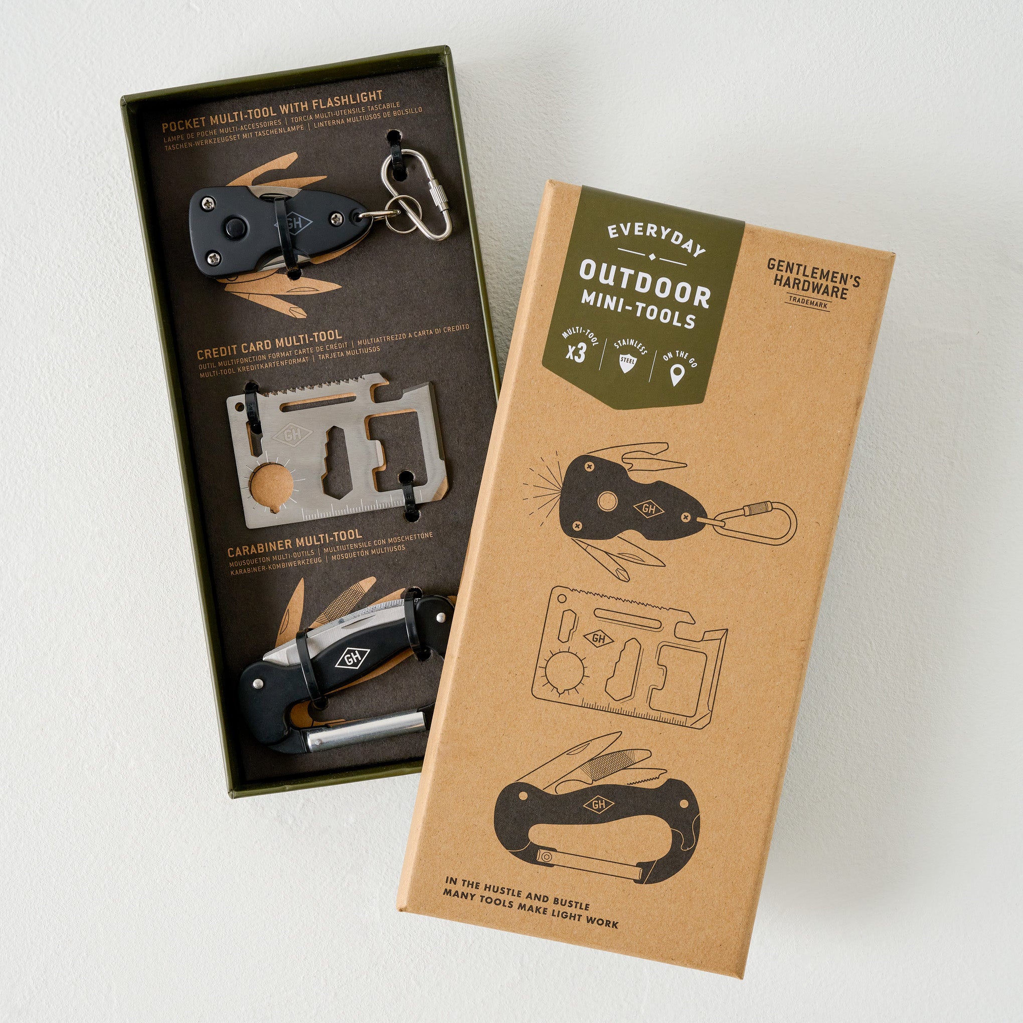 Outdoor Mini-Tool Set shown in box