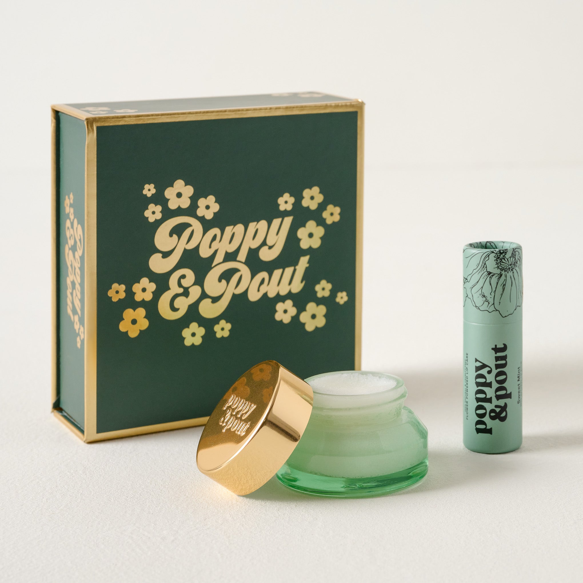 Poppy and Pout Lip Care Duo Set - Sweet Mint $24.90