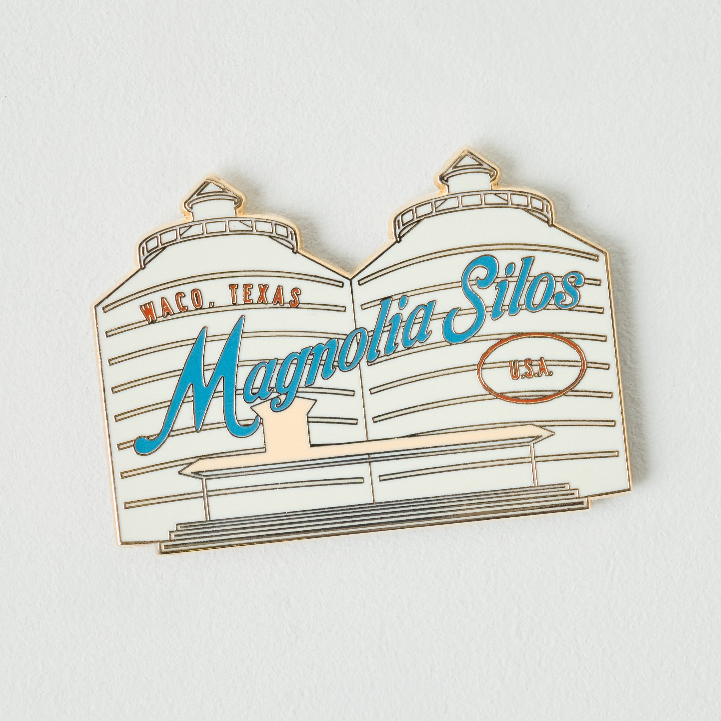 Magnolia Silos Colored Enamel Magnet