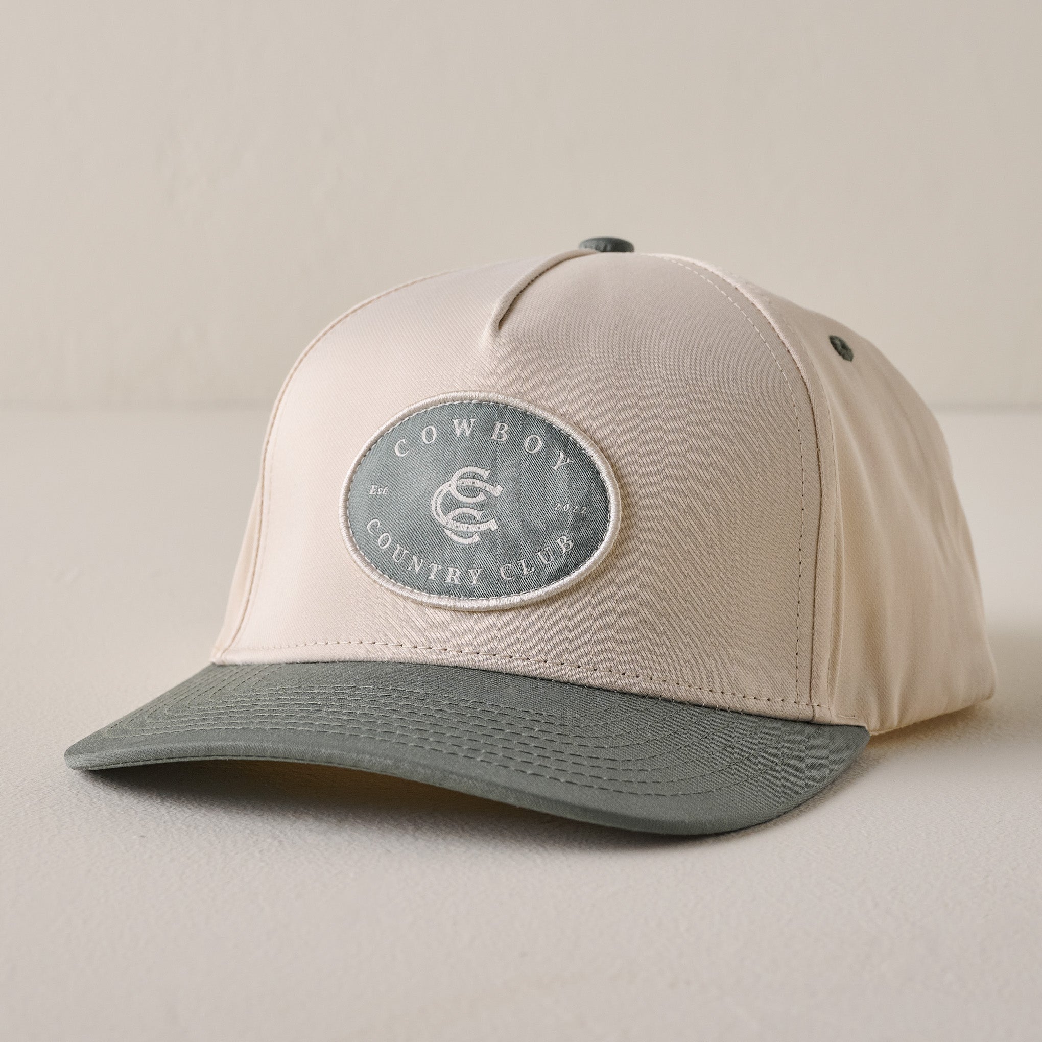 Two Tone Green Cotton Hat