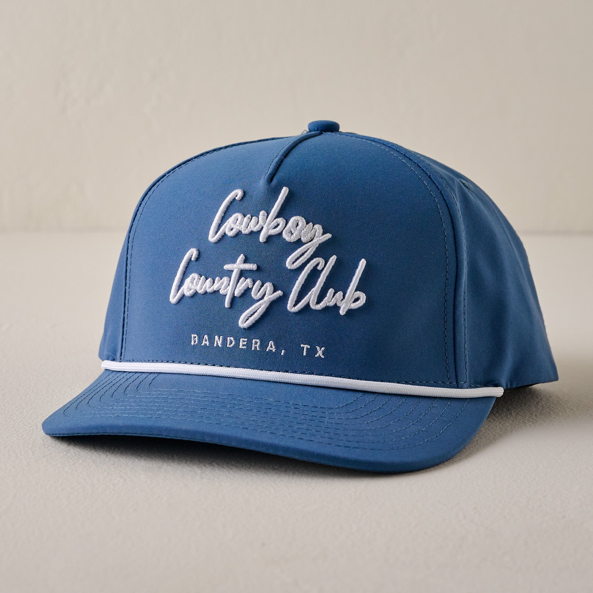 Cursive Roped Navy Hat $30.00