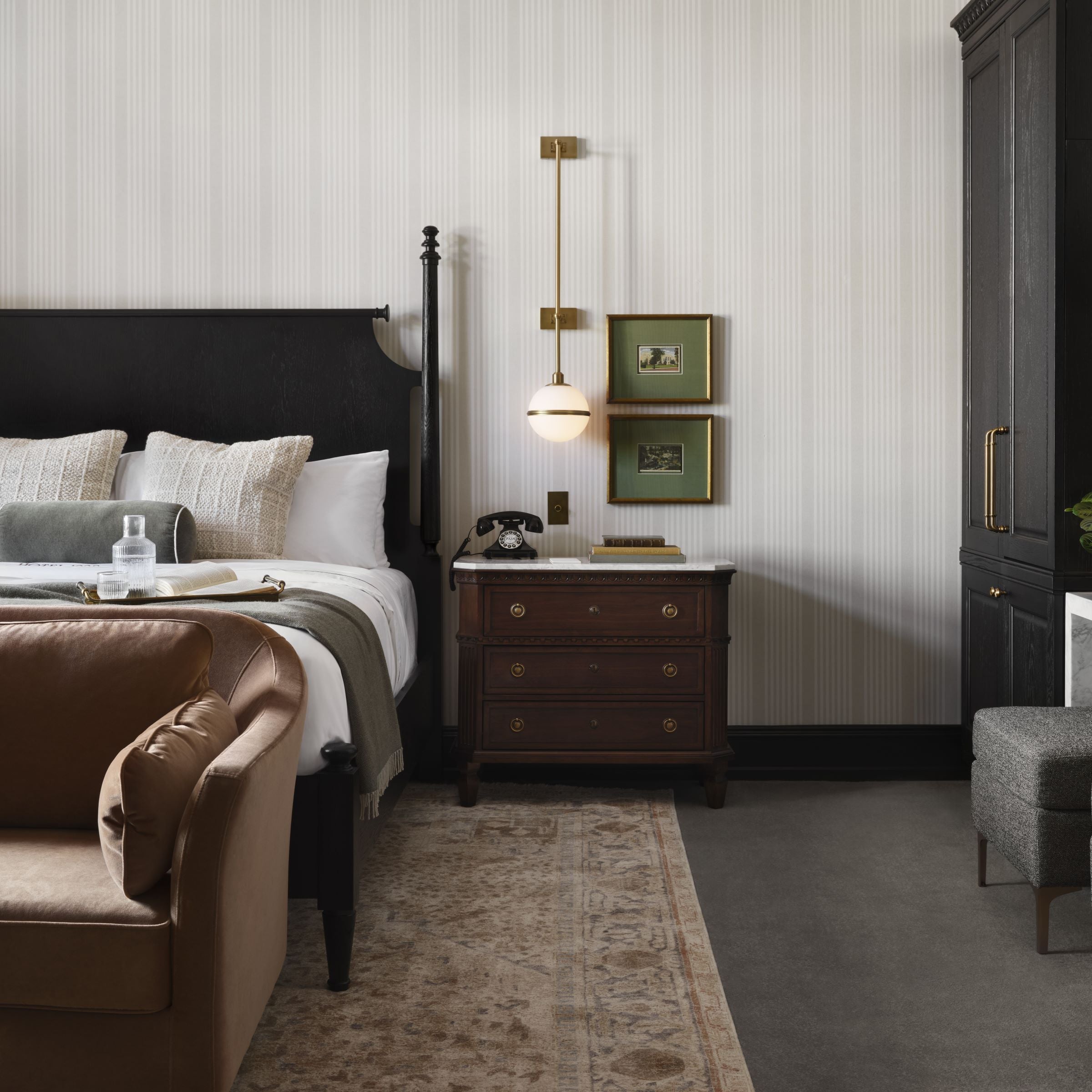 French Linen Stripe Wallpaper $140.00