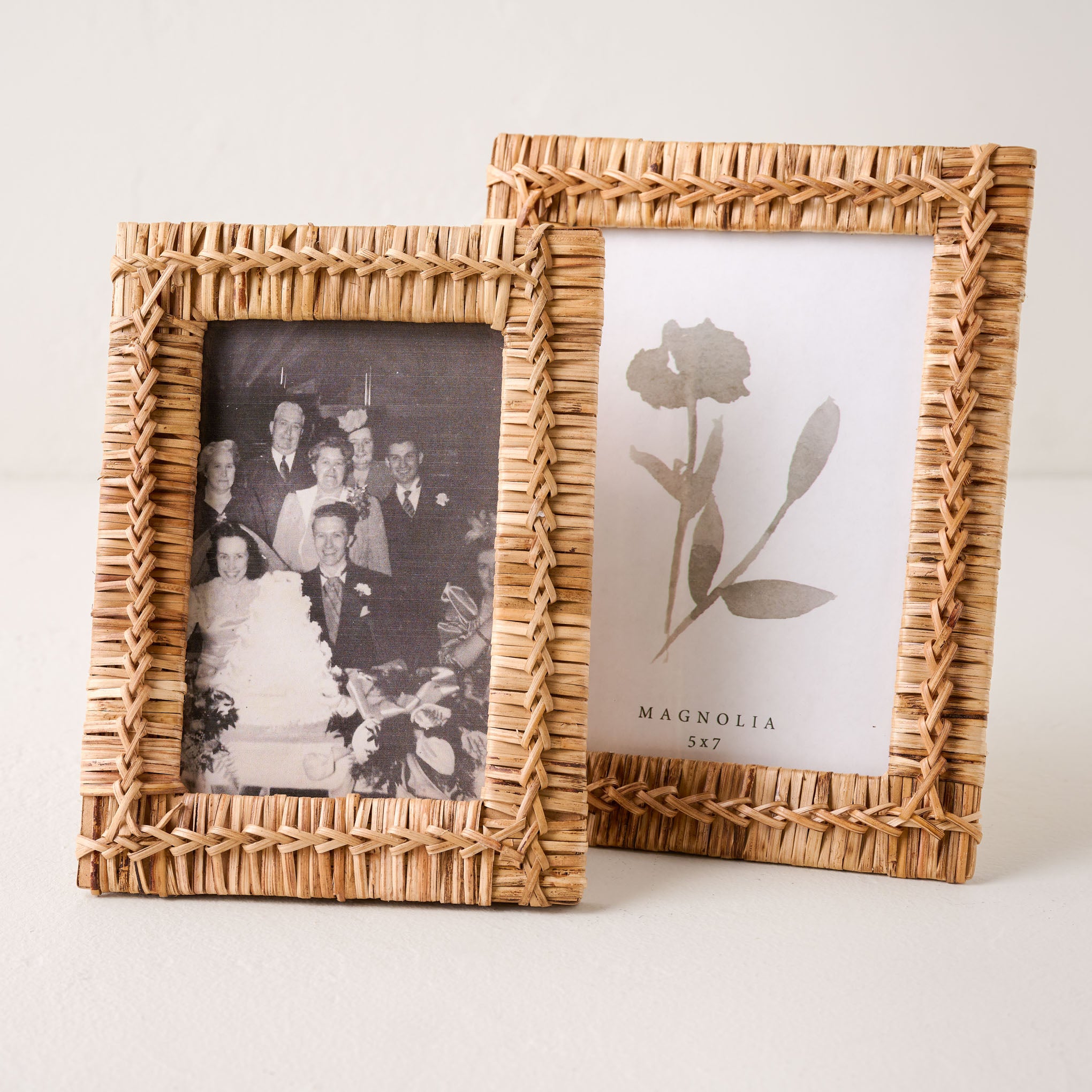 Rattan Photo Frame in both sizes On sale for $24.99, discounted from $32.00