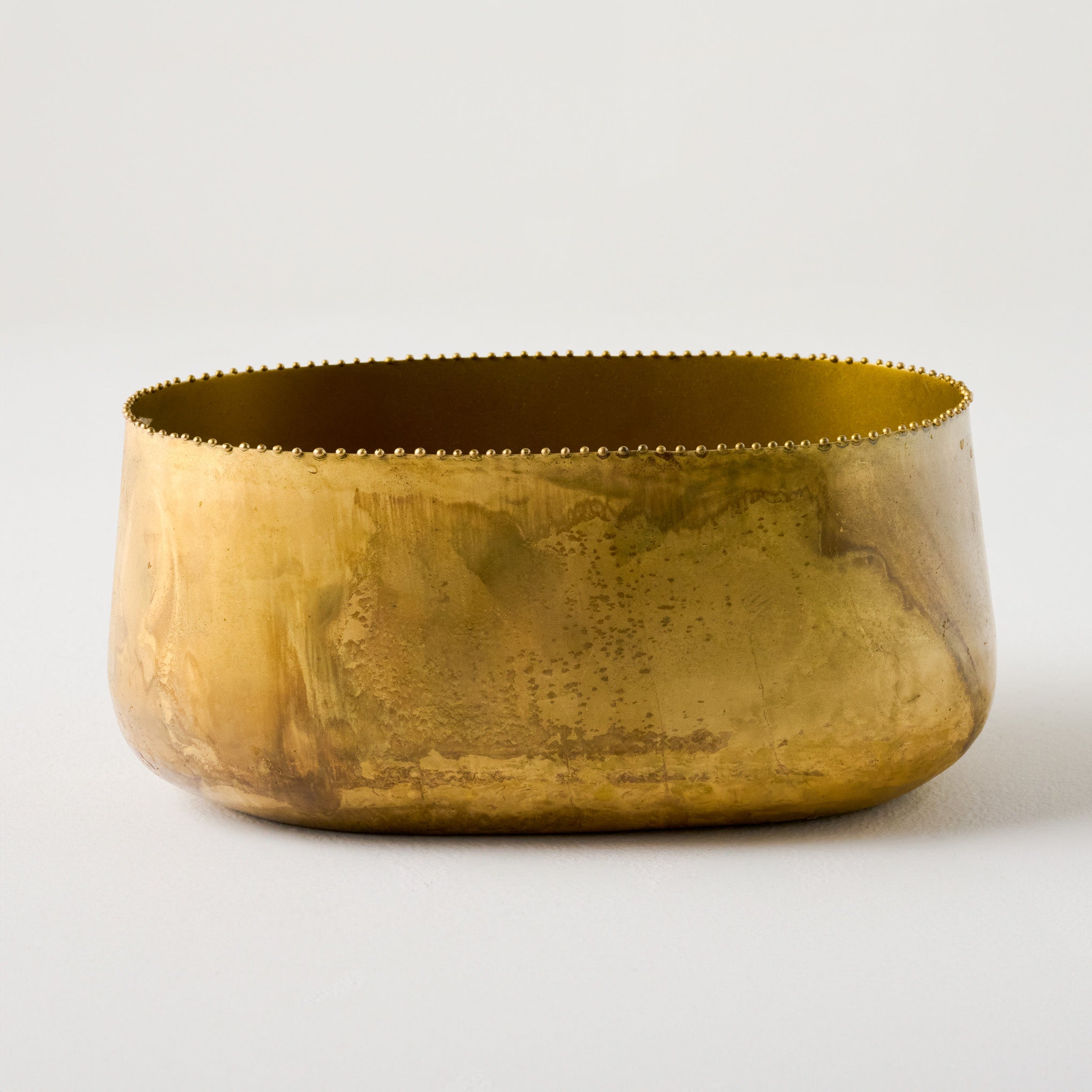 Large Oval Brass Planter