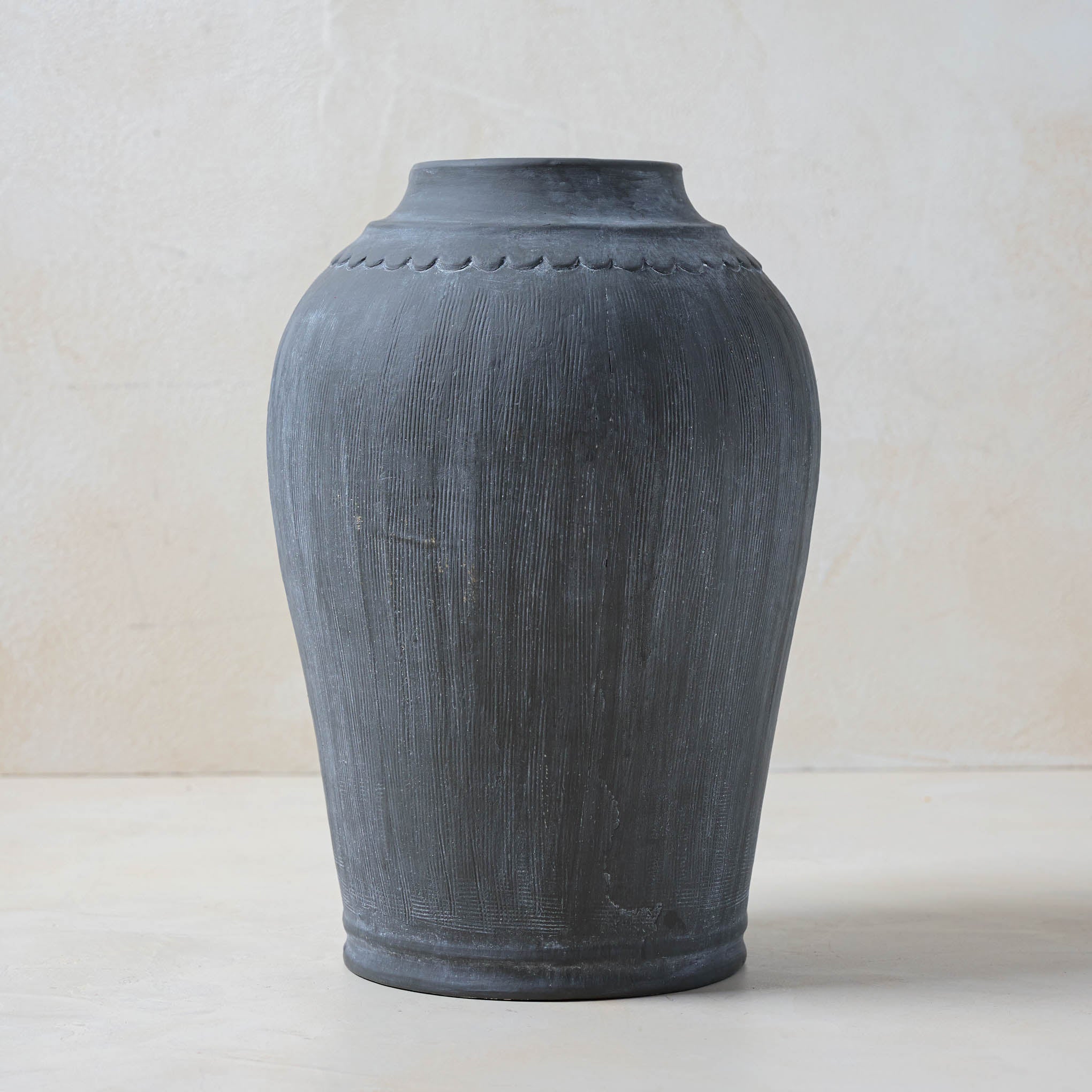 Scalloped Black Vase in large size On sale with items ranging from $4.24 to $21.24, discounted from $16.00 to $52.00