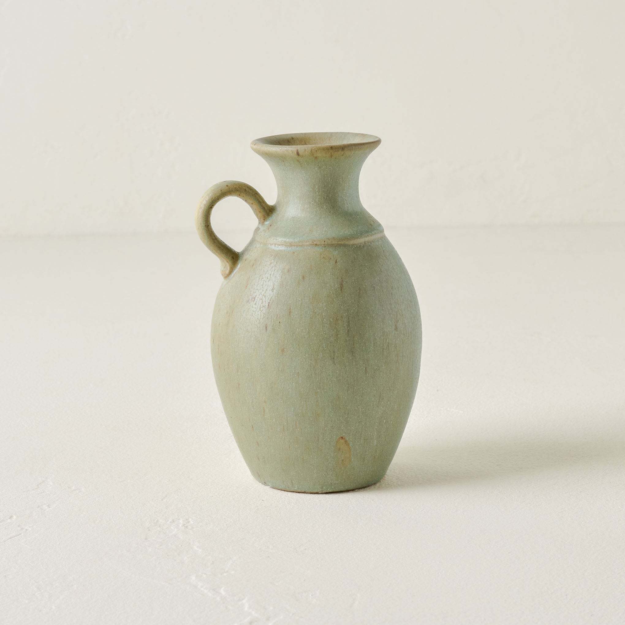 Small Rustic Green Vase